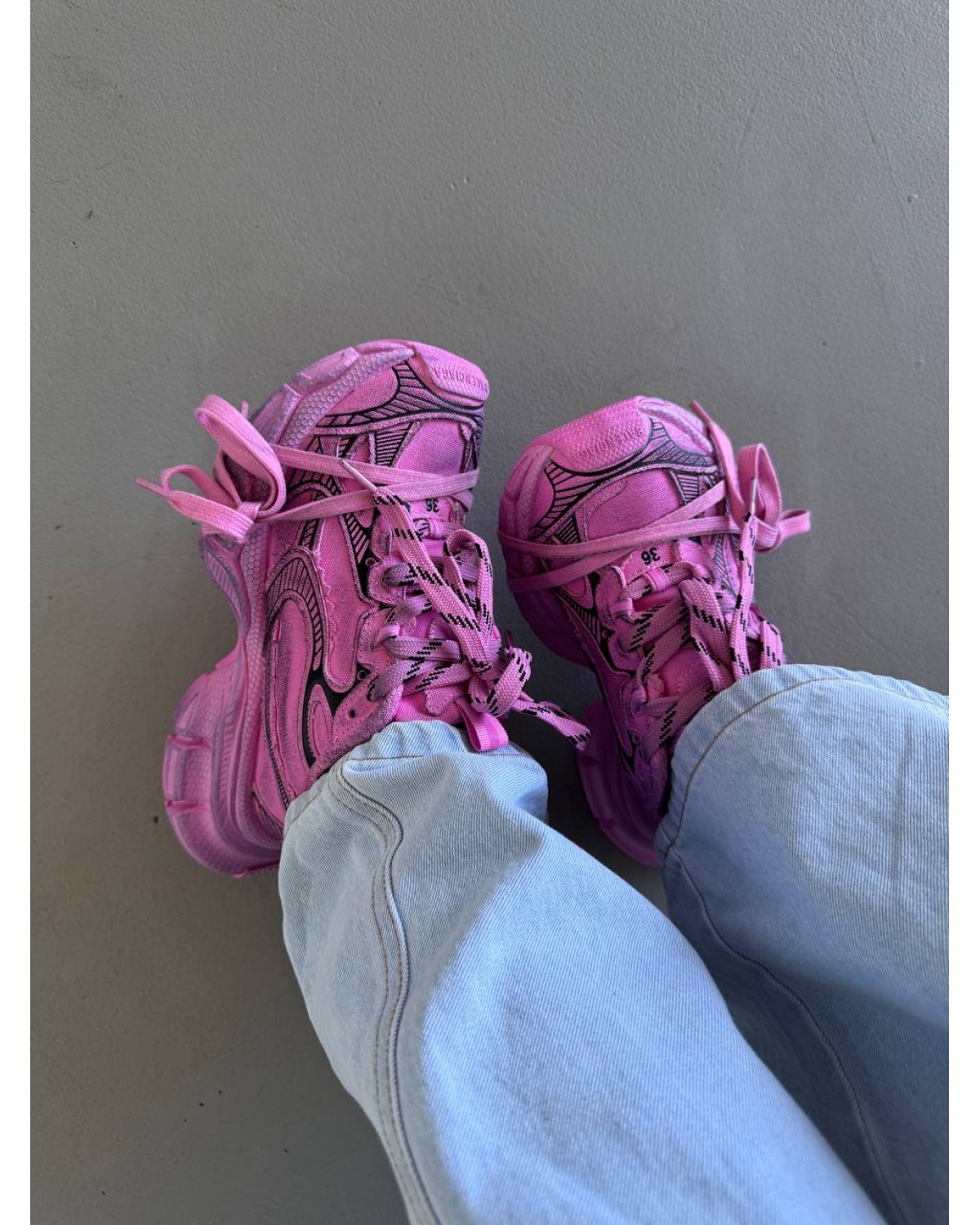Balenciaga 3XL Vintage Pink Black