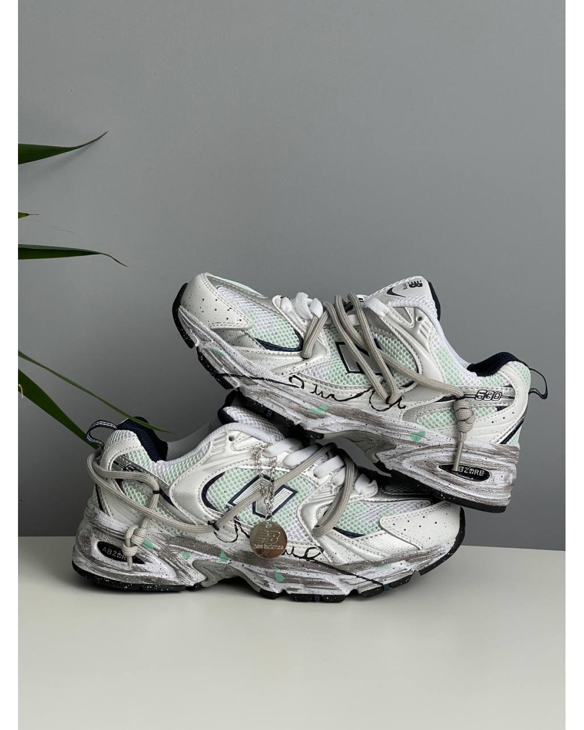 New Balance 530 Custom White Silver