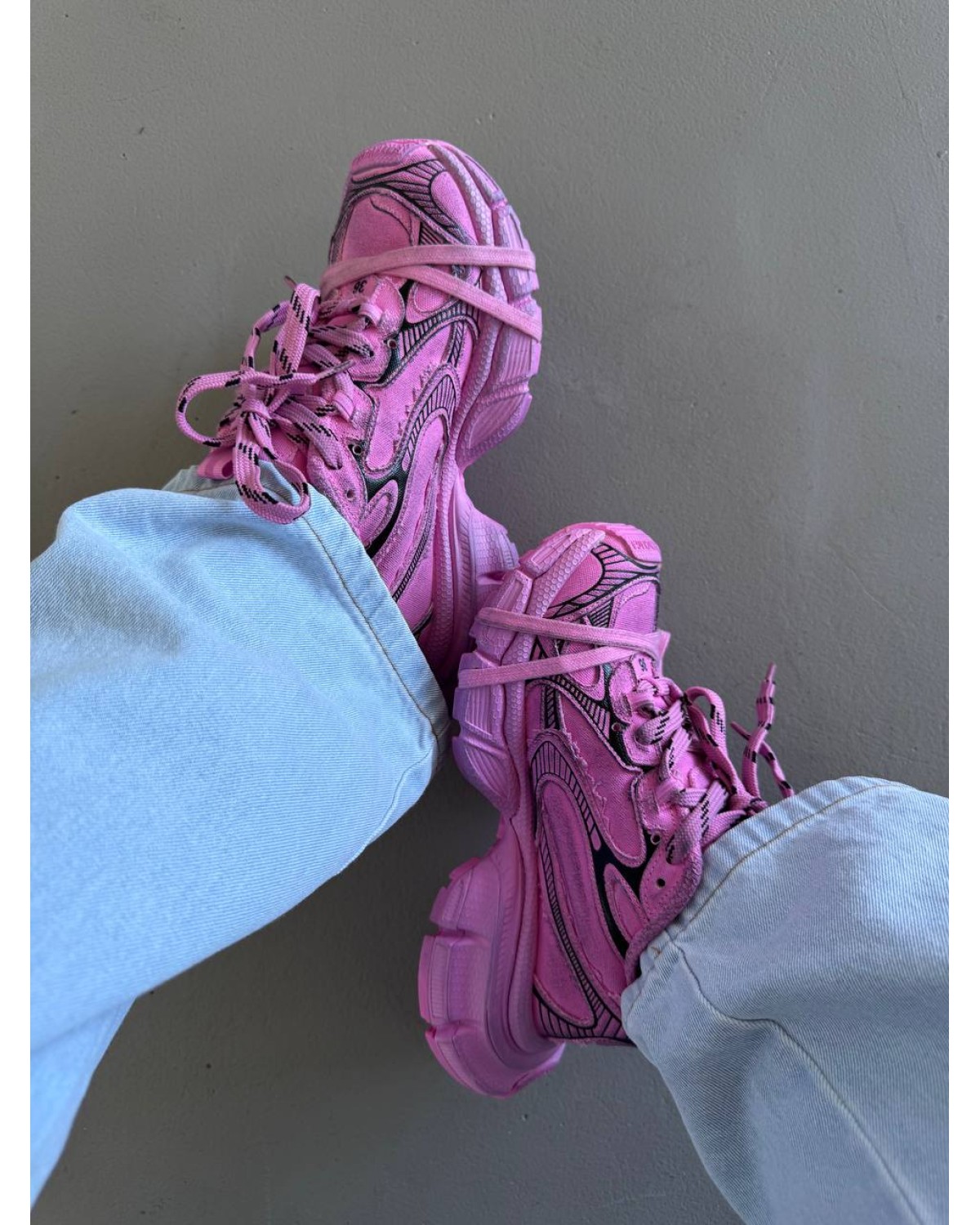 Balenciaga 3XL Vintage Pink Black