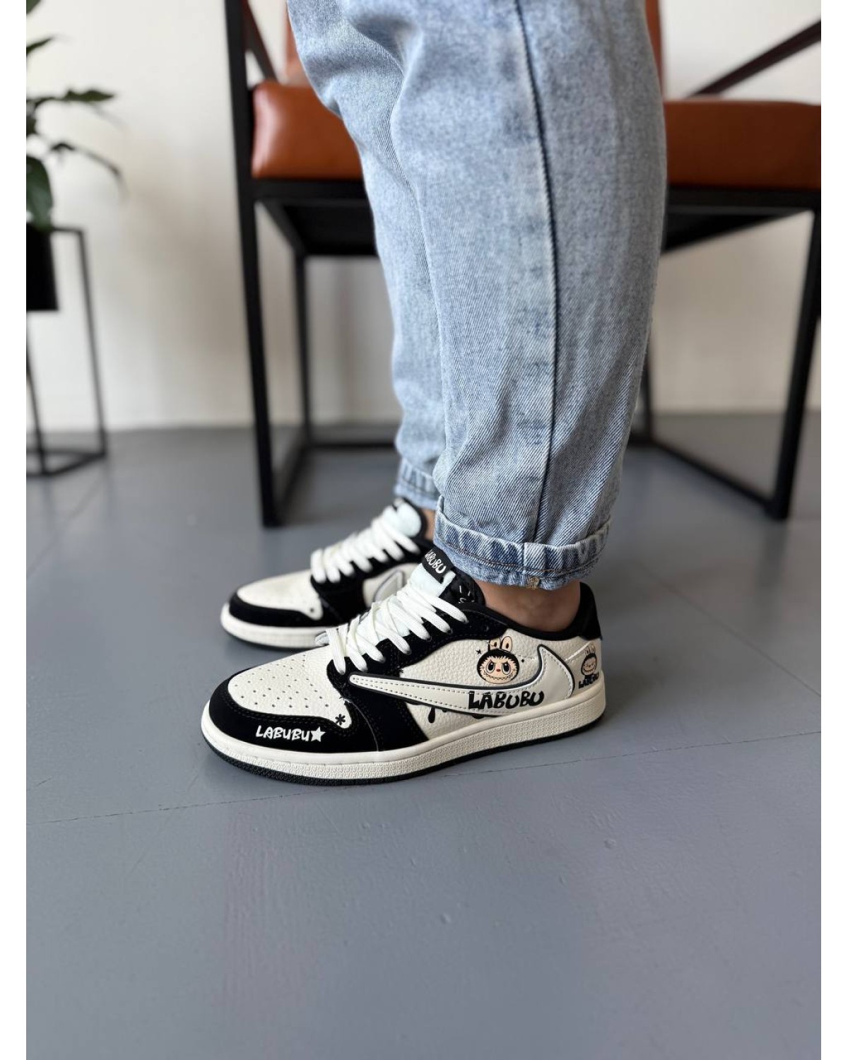 Nike Air Jordan 1 Low Travis Scott x Labubu Black Beige