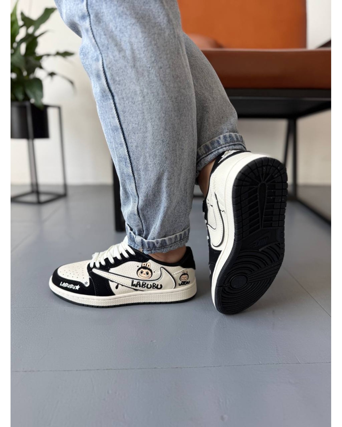 Nike Air Jordan 1 Low Travis Scott x Labubu Black Beige