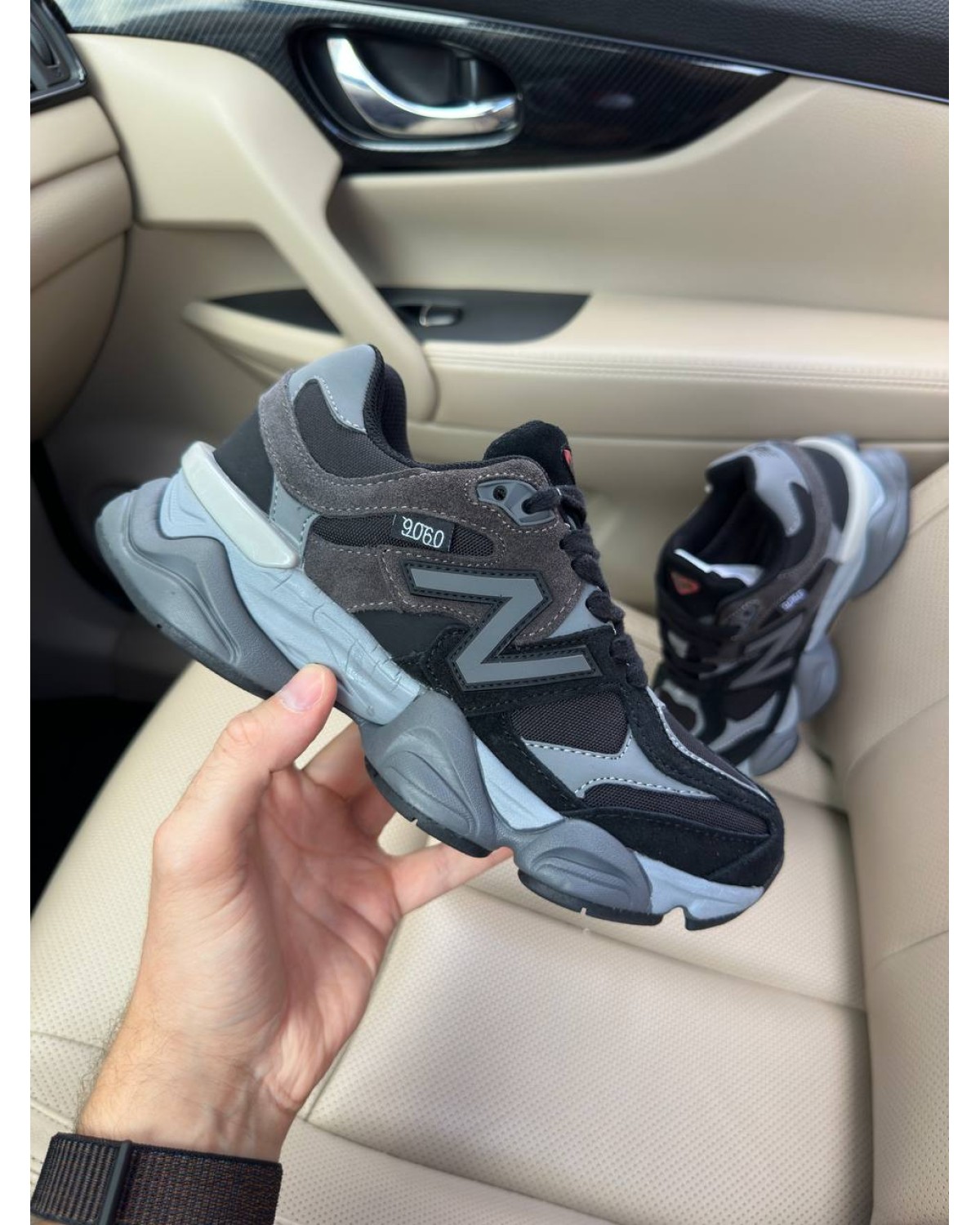 New Balance 9060 Black Grey Red Thermo Premium