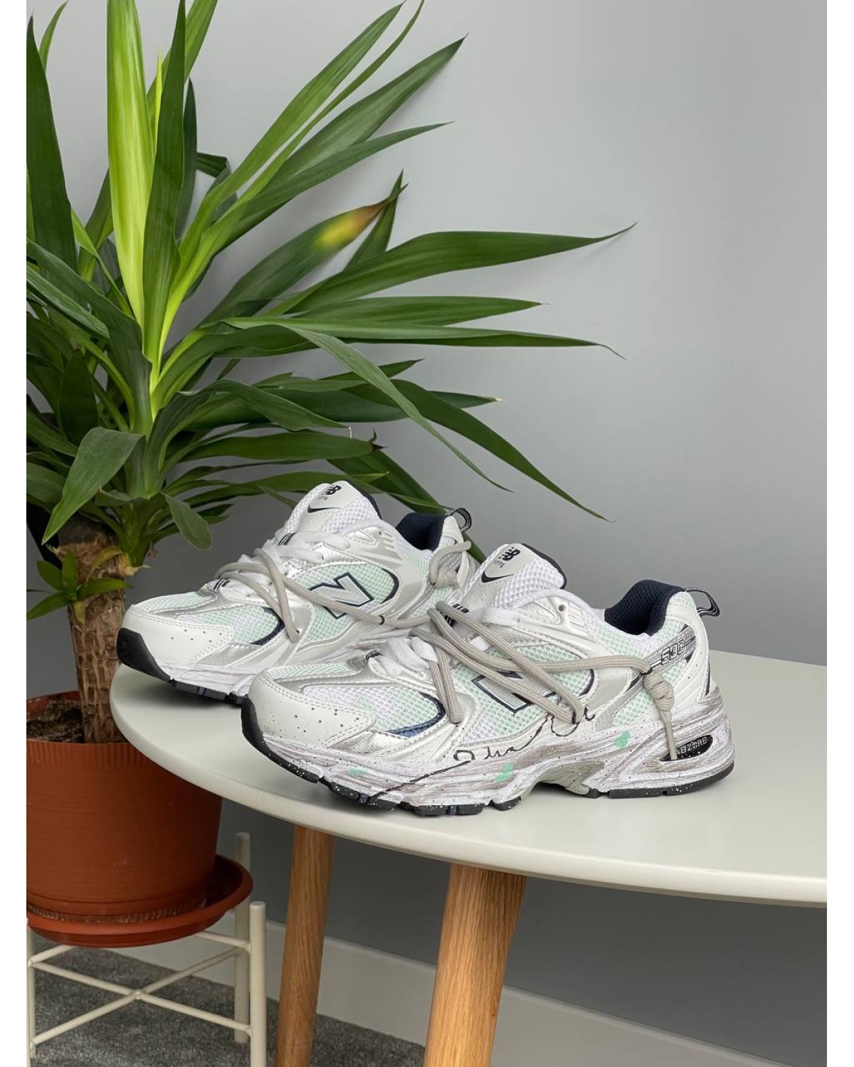 New Balance 530 Custom White Silver