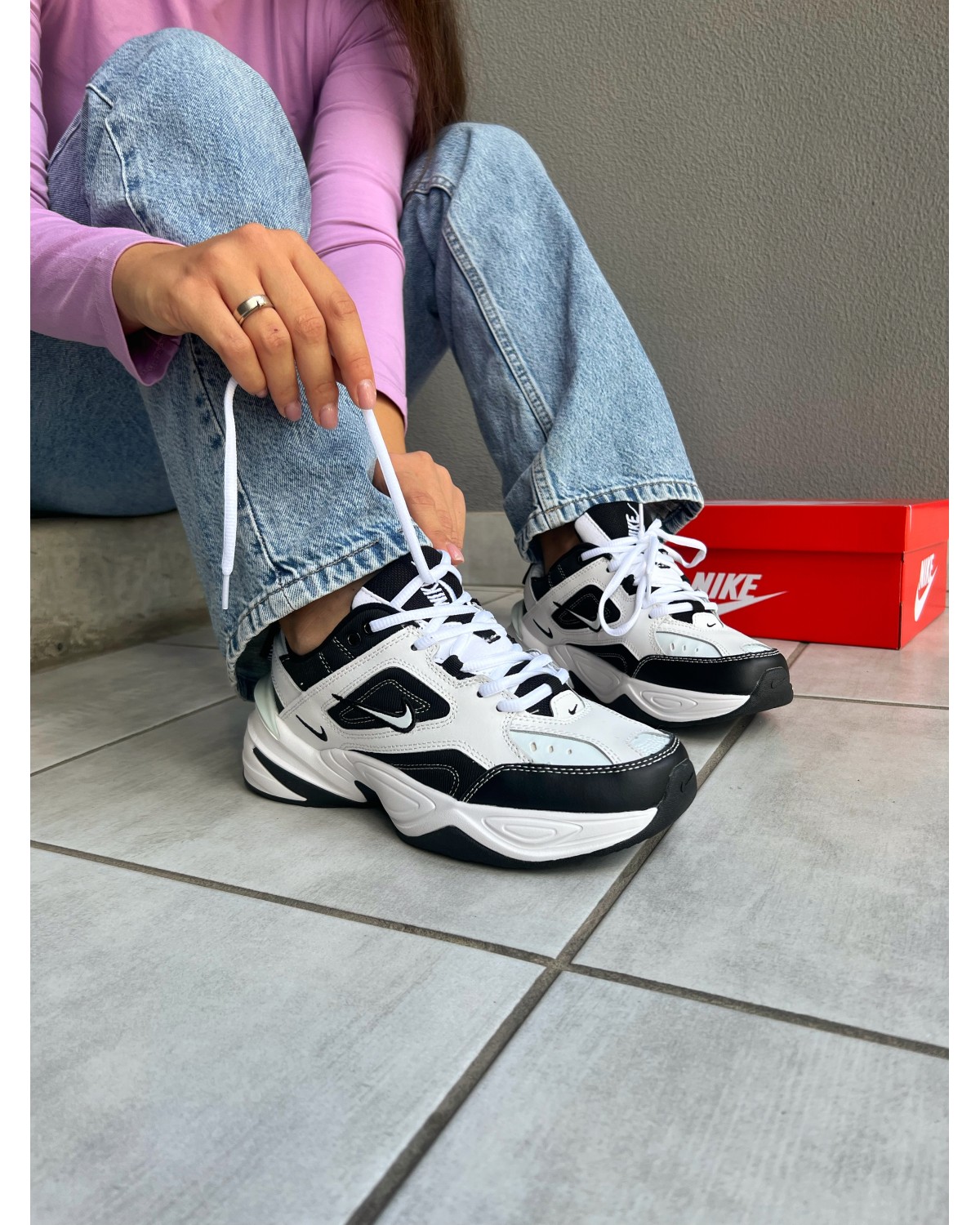 Nike M2K White Black