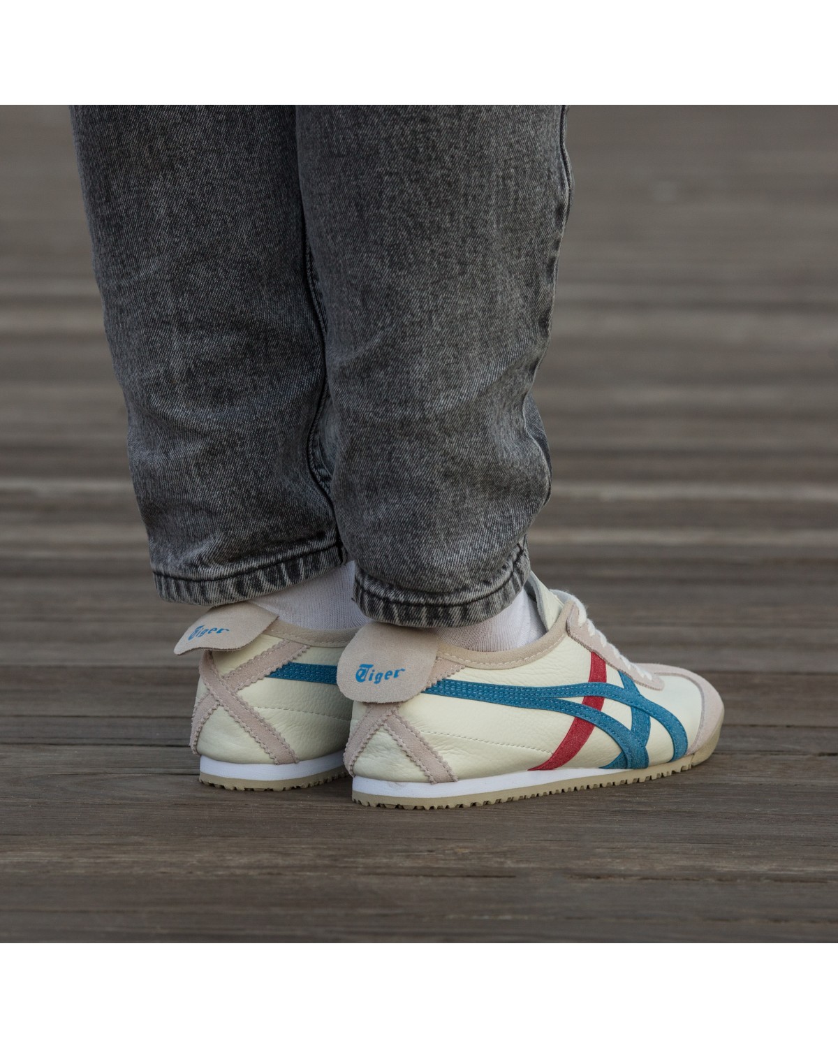 Asics Onitsuka Tiger Mexico 66 Beige Red Blue