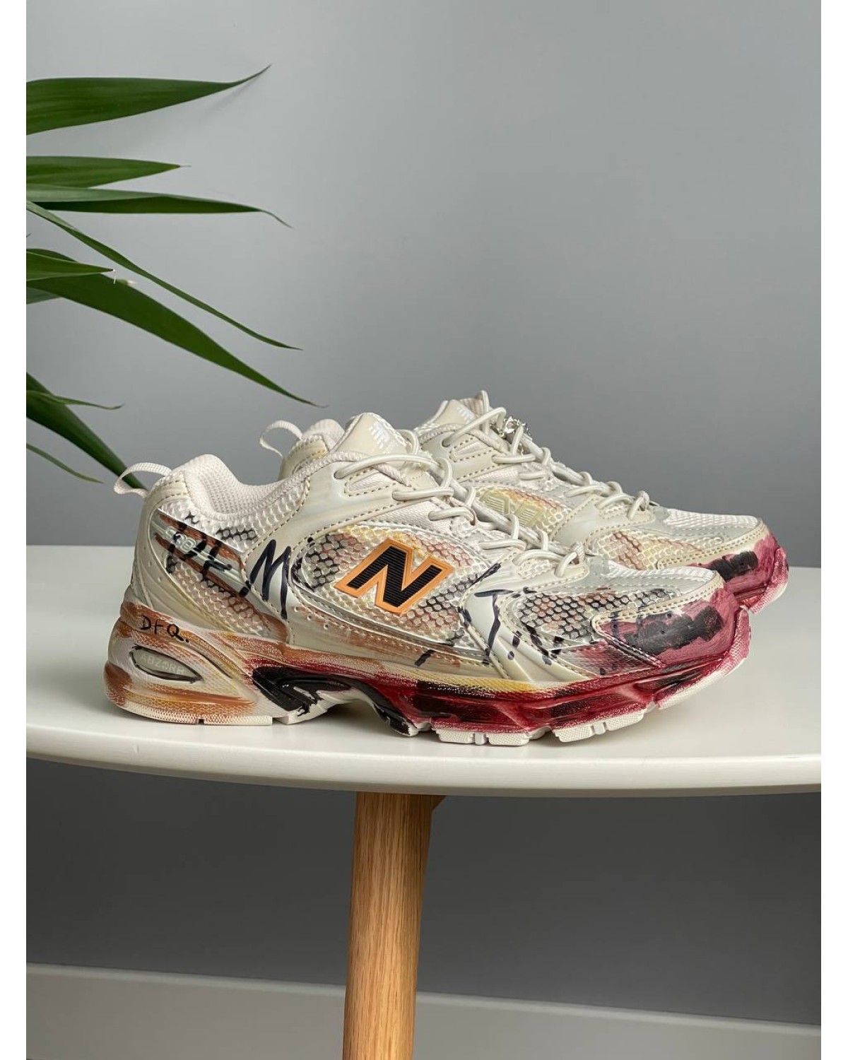 New Balance 530 Custom Beige Red