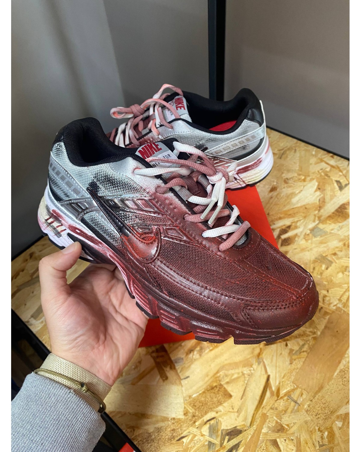 Nike Initiator Custom Red Silver