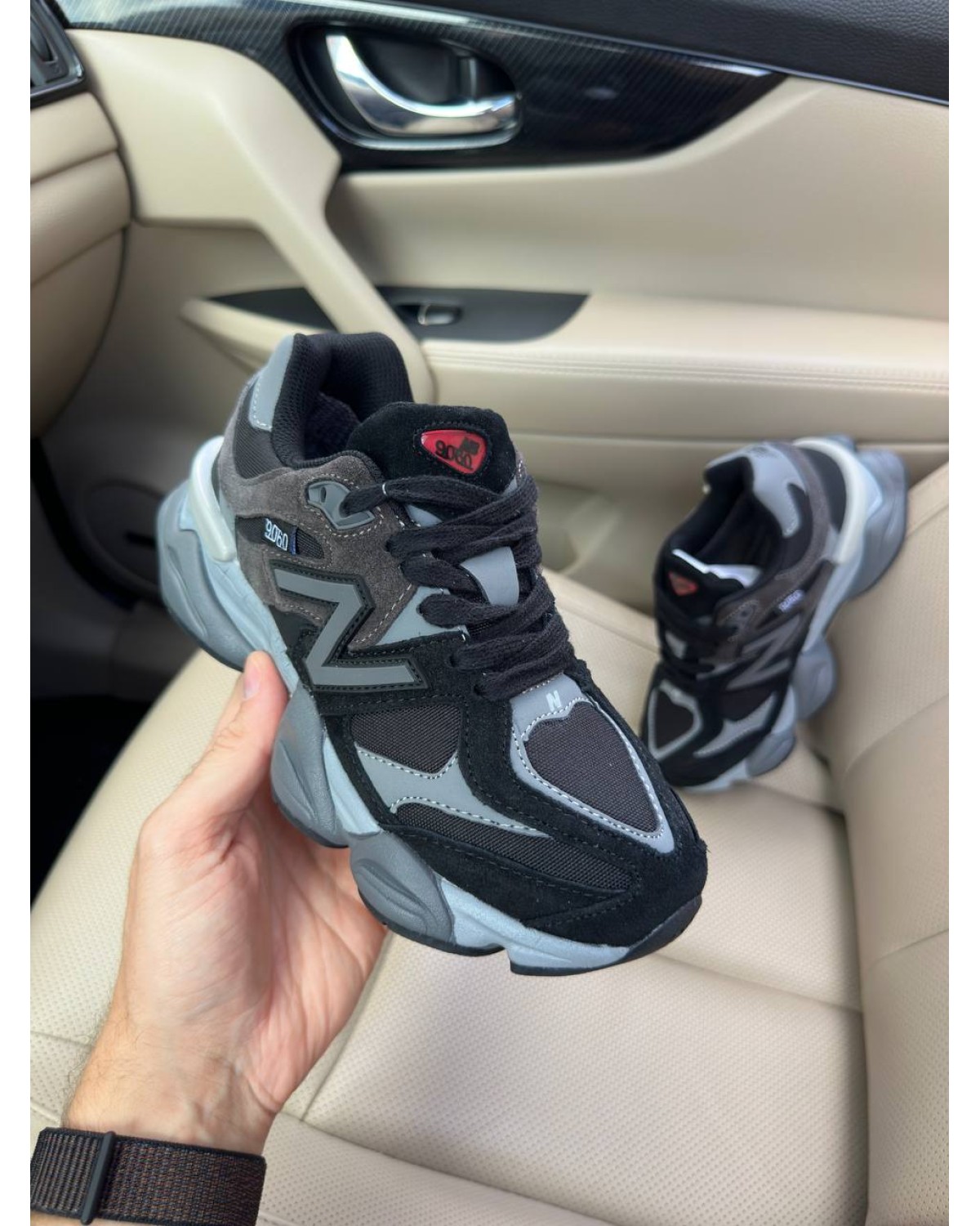 New Balance 9060 Black Grey Red Thermo Premium