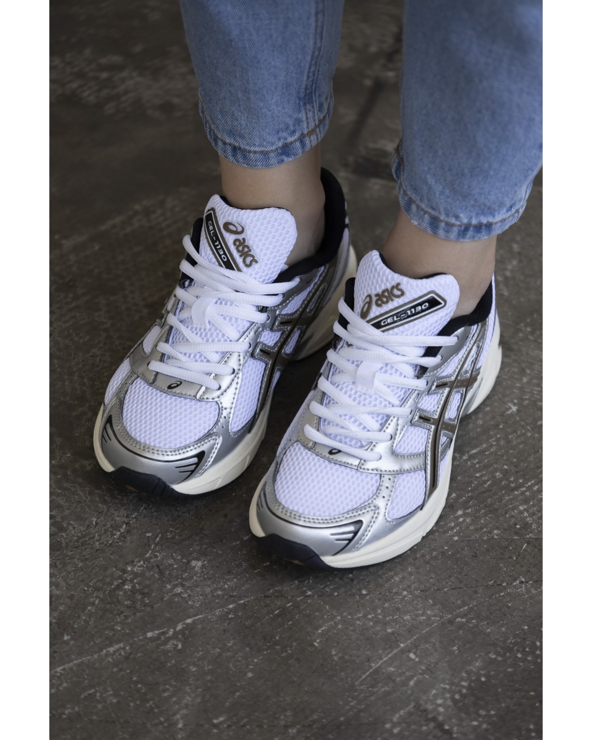 Asics Gel-1130 White Silver Brown