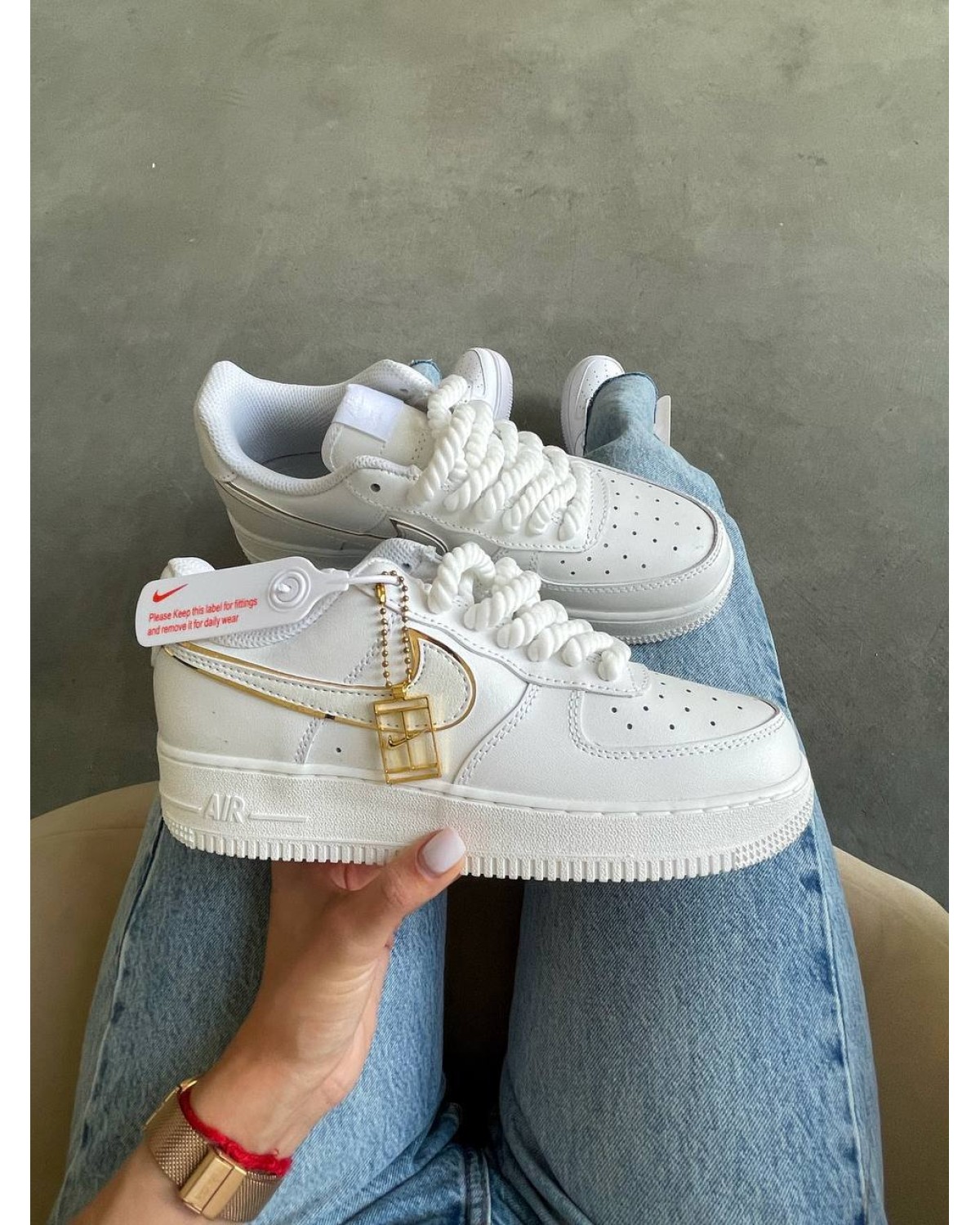 Nike Wmns Air Force  Essential White Gold
