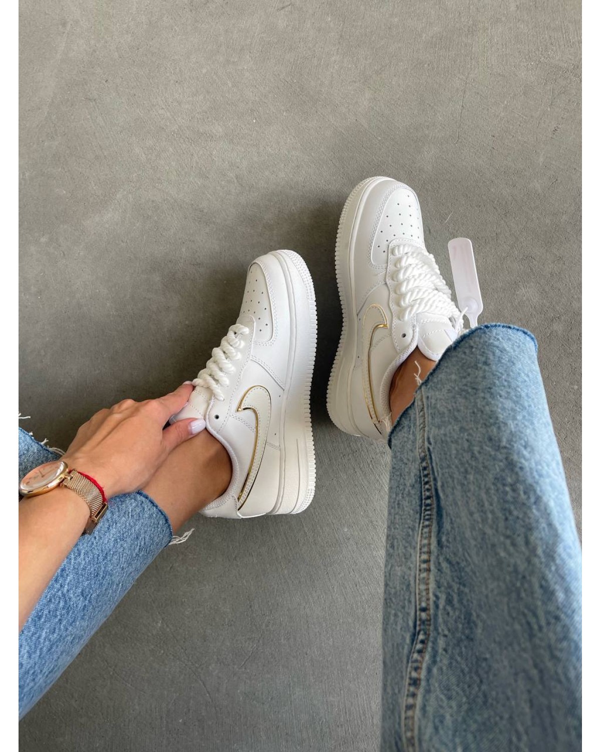 Nike Wmns Air Force  Essential White Gold