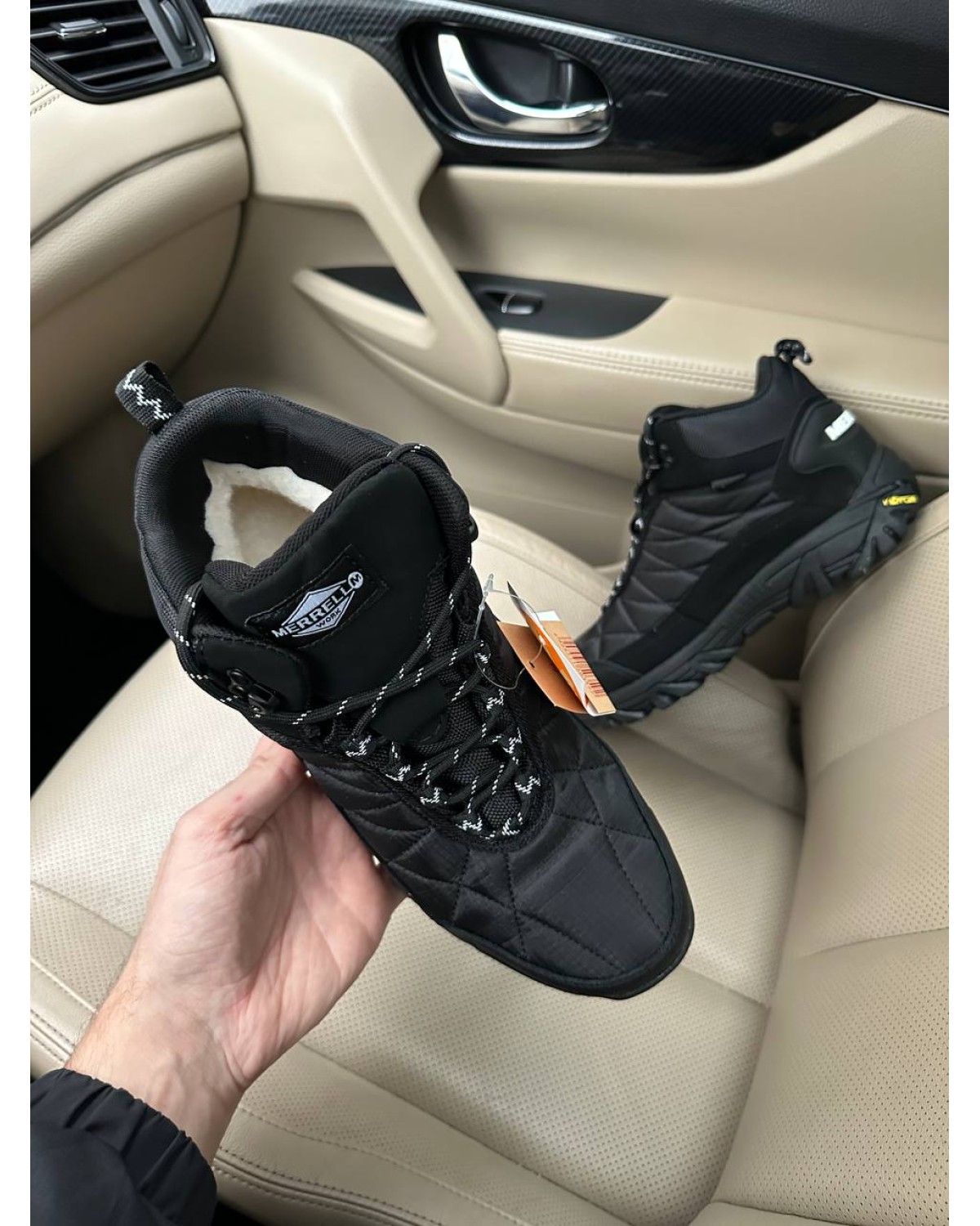 Merrell ICE CUP MOC II High Black White FUR
