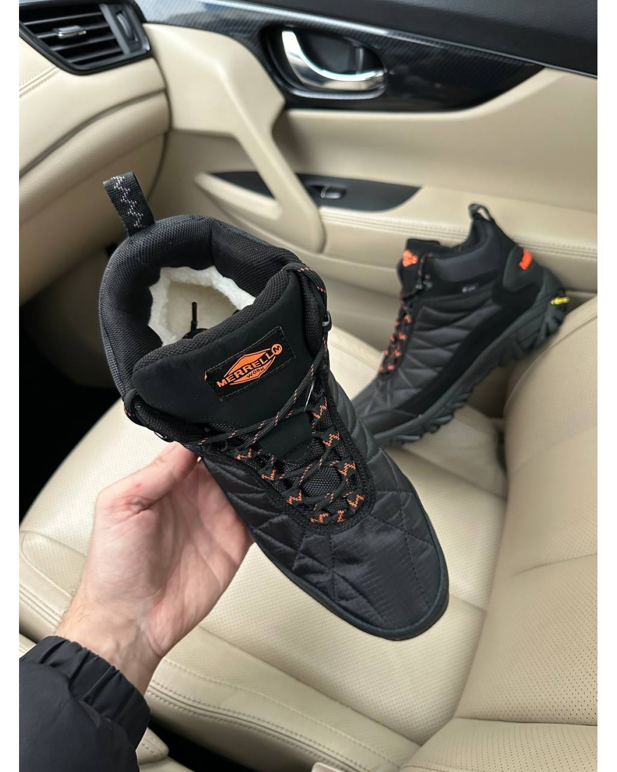 Merrell ICE CUP MOC II High Black Orange FUR