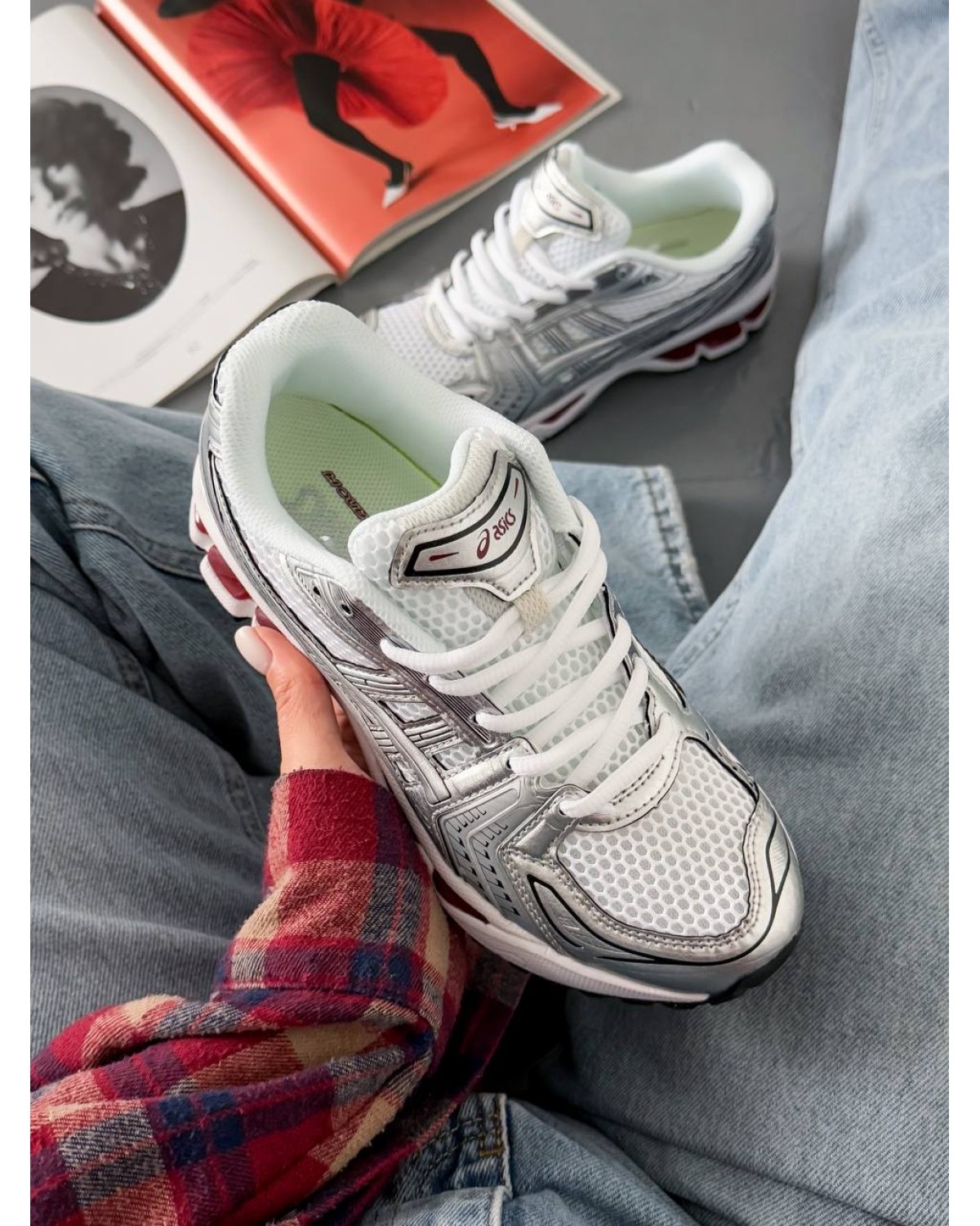 Asics Gel-Kayano 14 Pure Silver Red