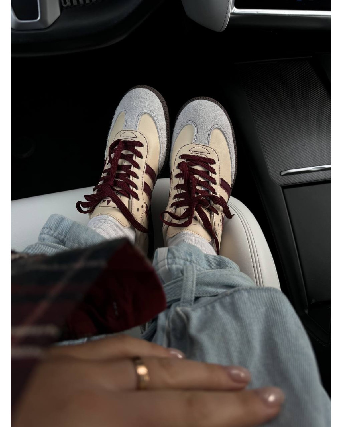 Adidas Samba OG Wonder White Maroon