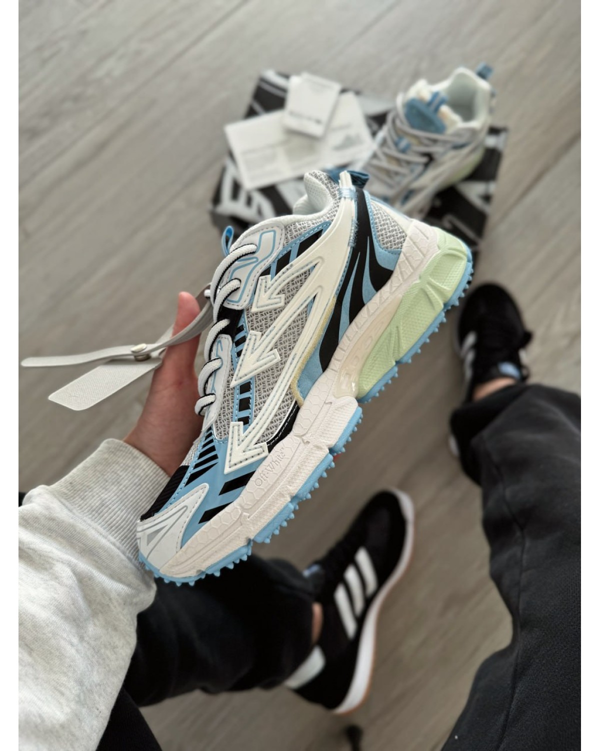 Off-White White & Blue Be Right Back Sneakers