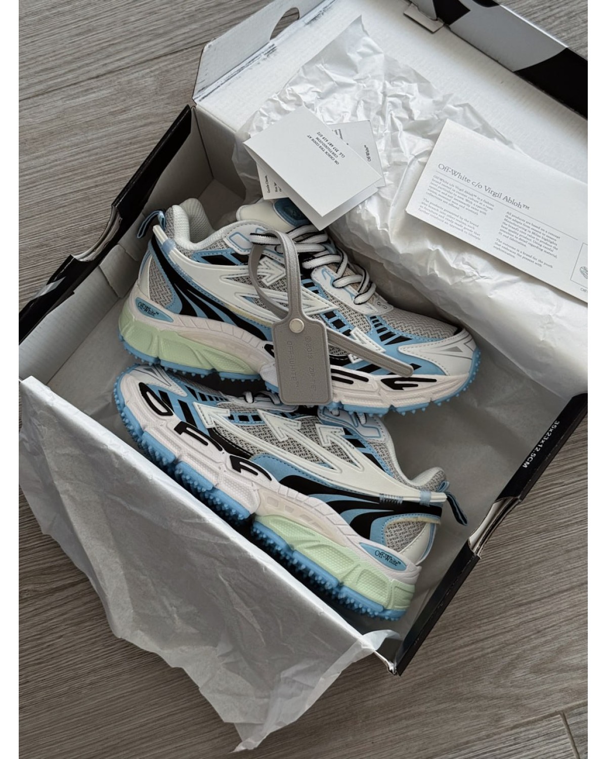 Off-White White & Blue Be Right Back Sneakers