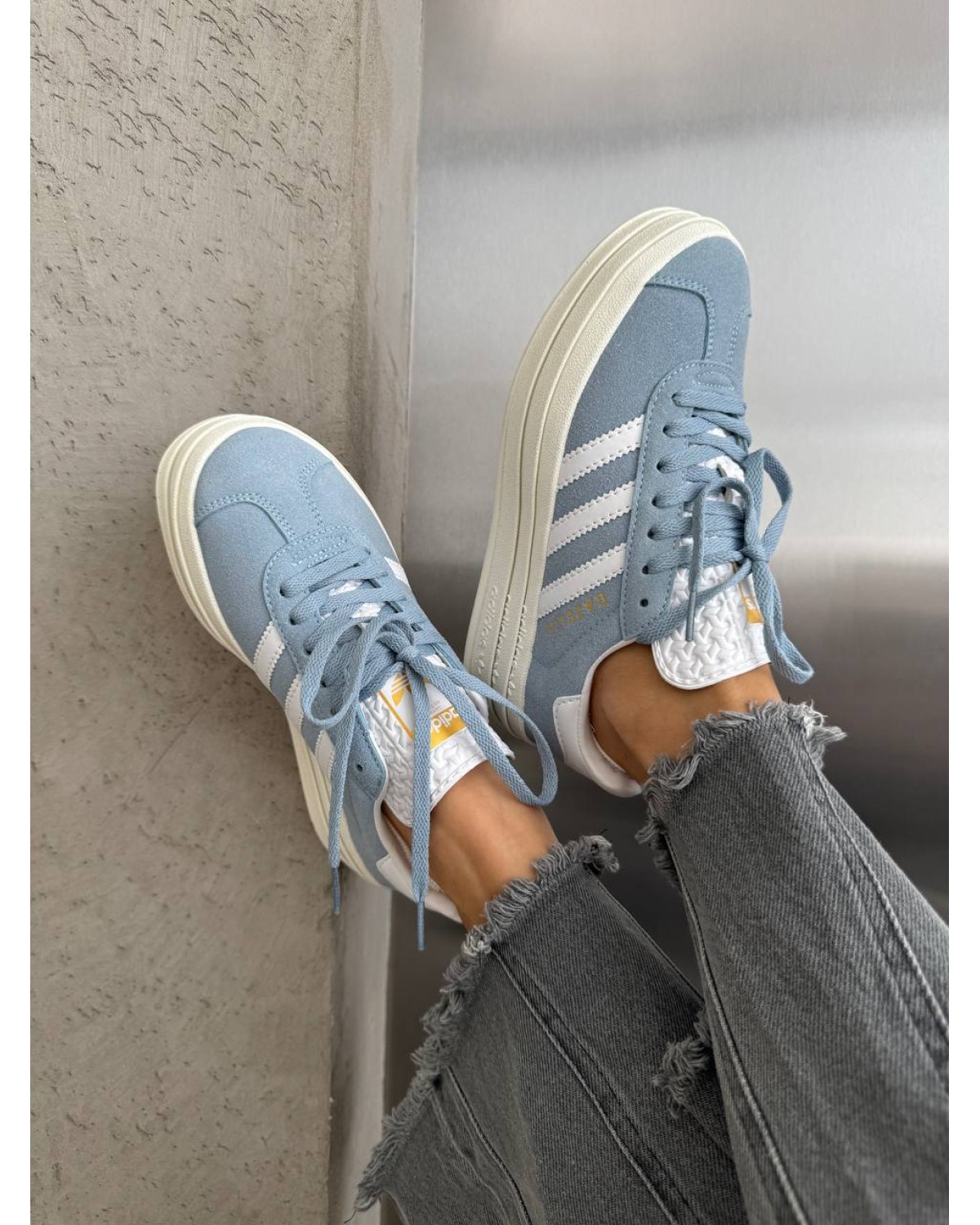 Adidas Gazelle Bold Light Blue / White