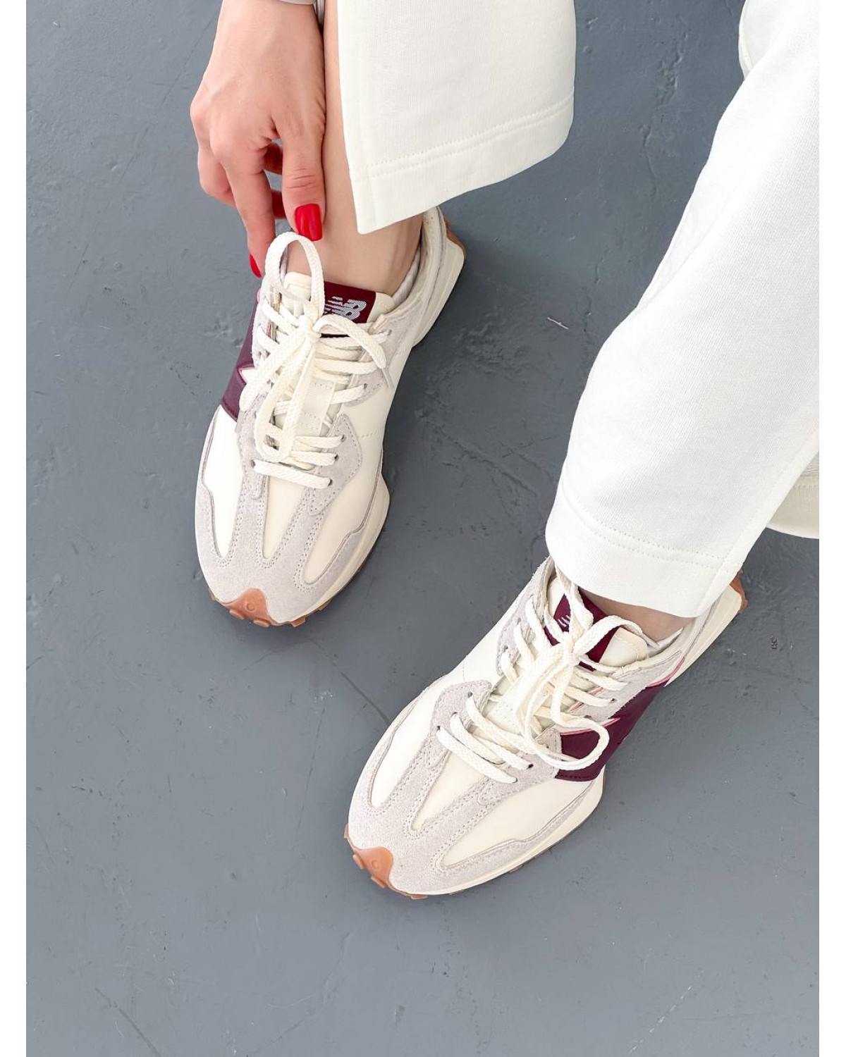 New Balance 327 Beige/Bordo