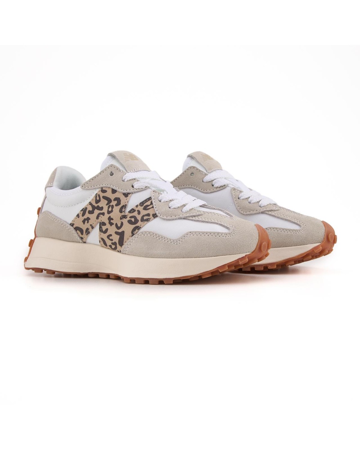 New Balance 327 White Leopard