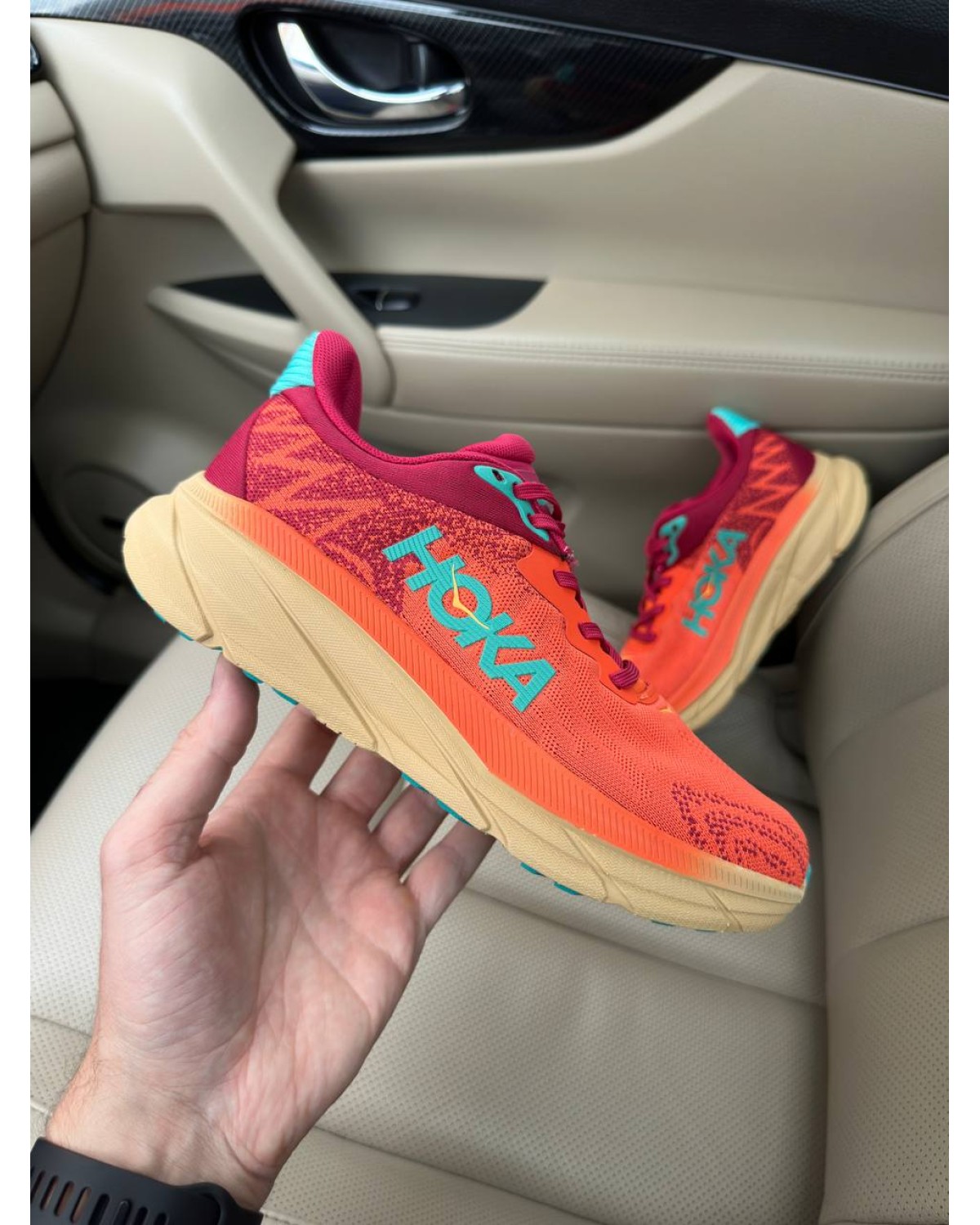 Hoka One One Challenger Orange Red