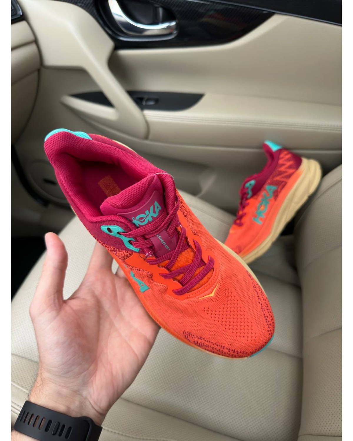 Hoka One One Challenger Orange Red