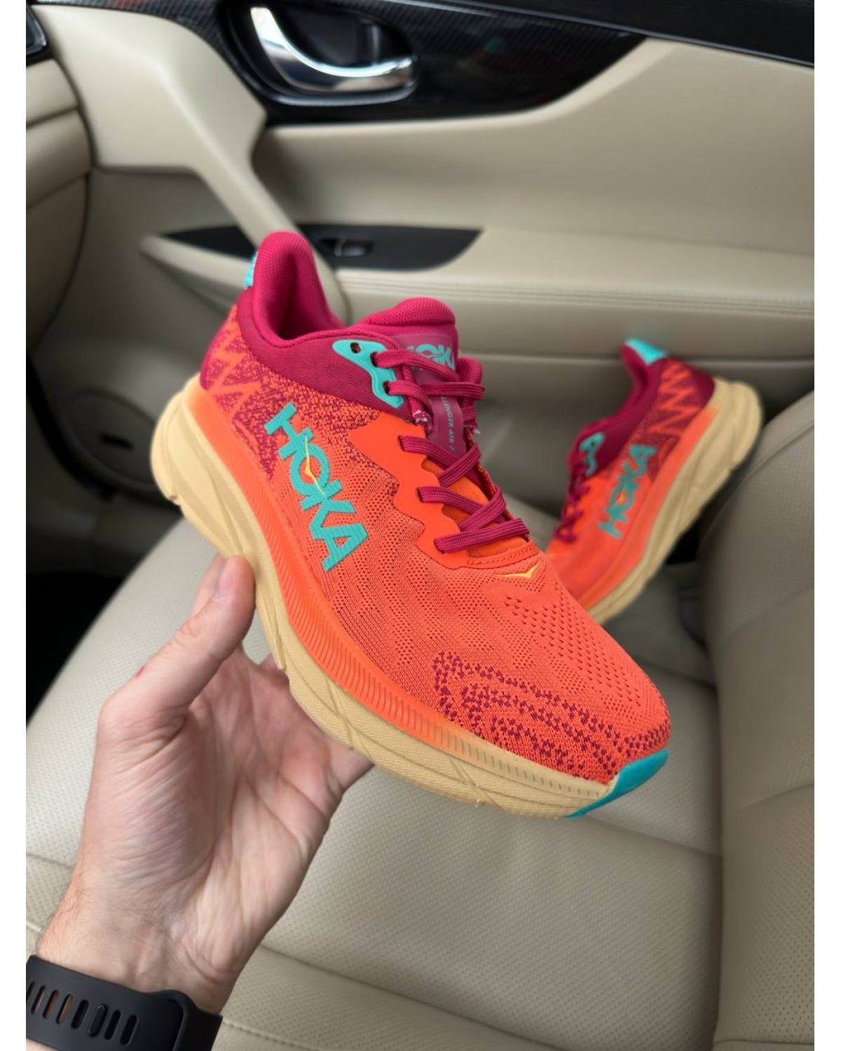 Hoka One One Challenger Orange Red