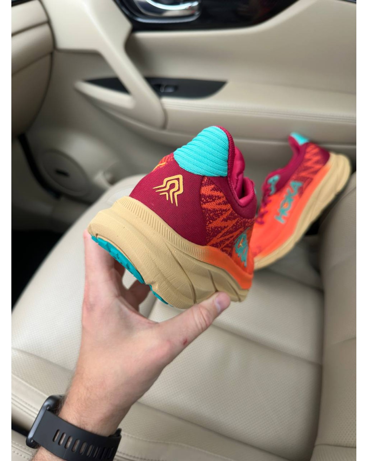 Hoka One One Challenger Orange Red