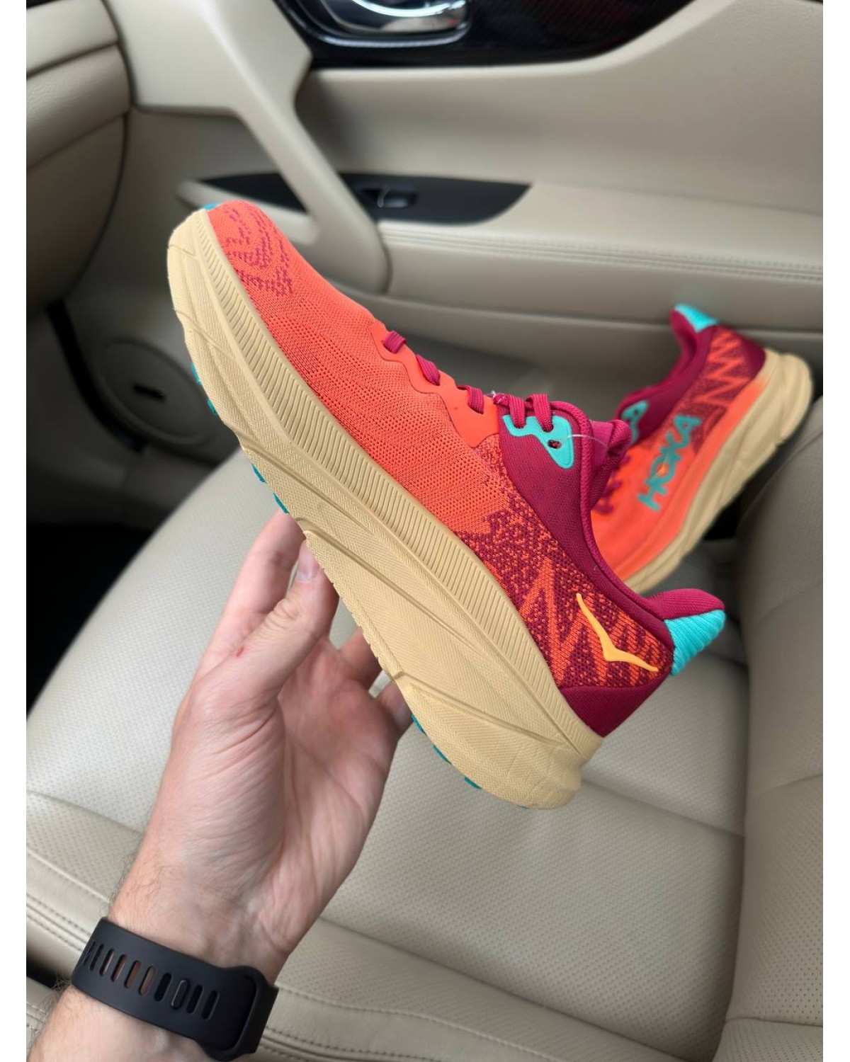 Hoka One One Challenger Orange Red