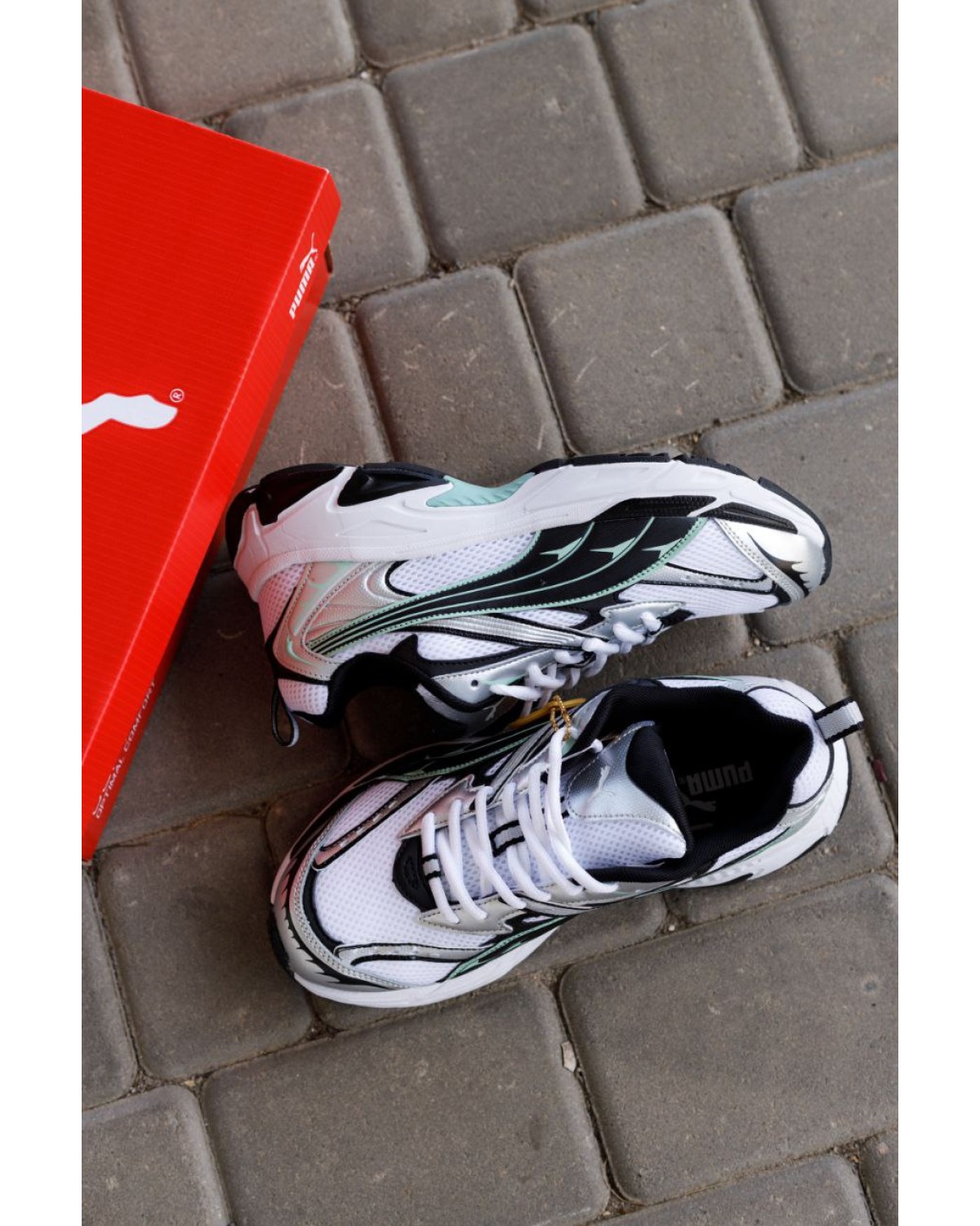 Puma Morphic Base White Green Grey Black