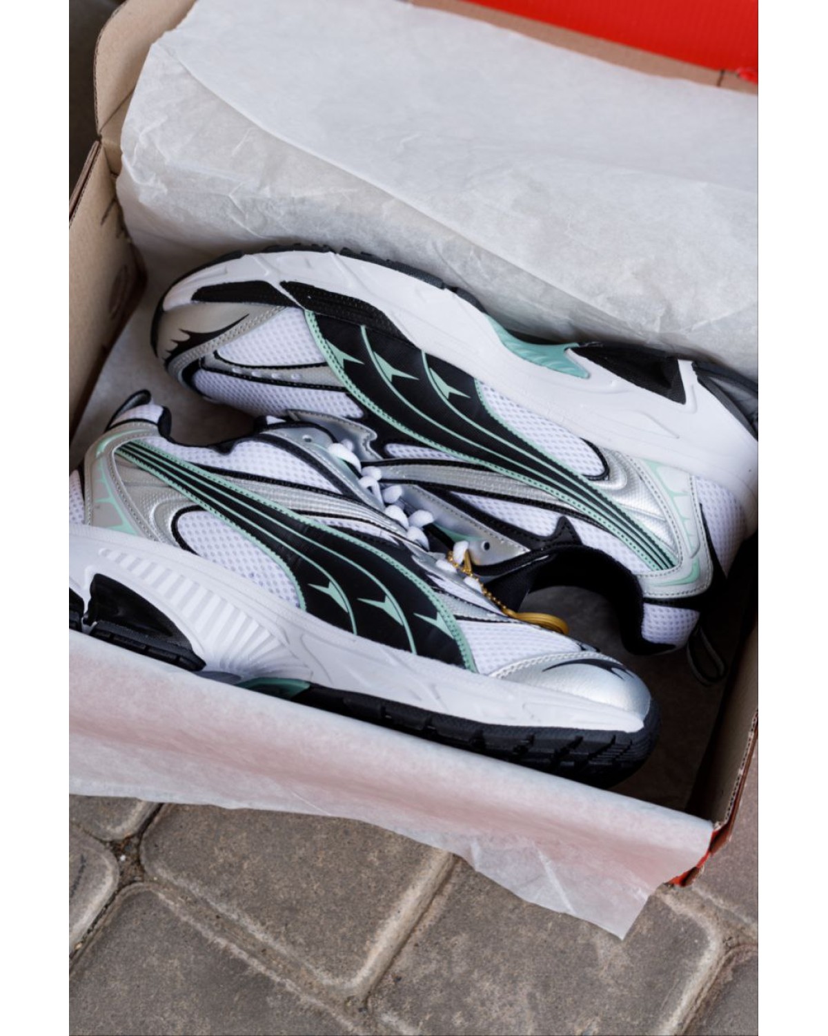Puma Morphic Base White Green Grey Black