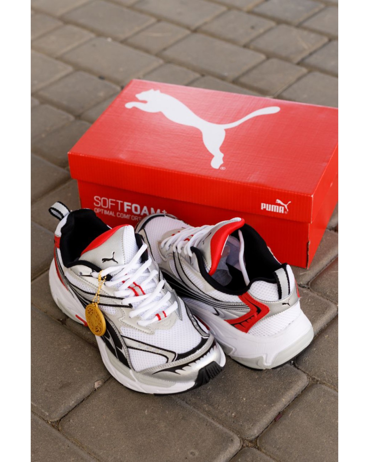 Puma Morphic Base White Grey Black Red