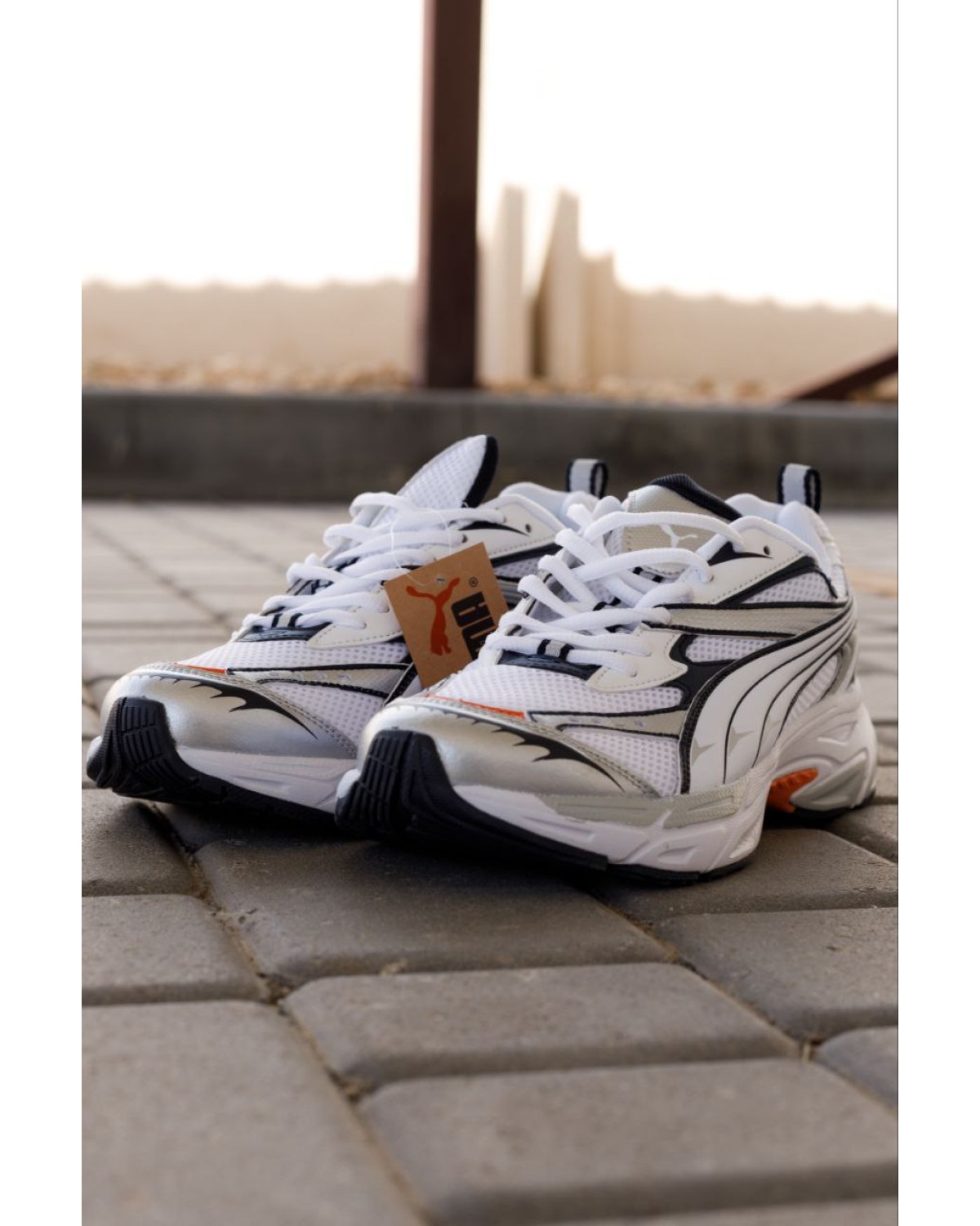 Puma Morphic Base White Black Orange