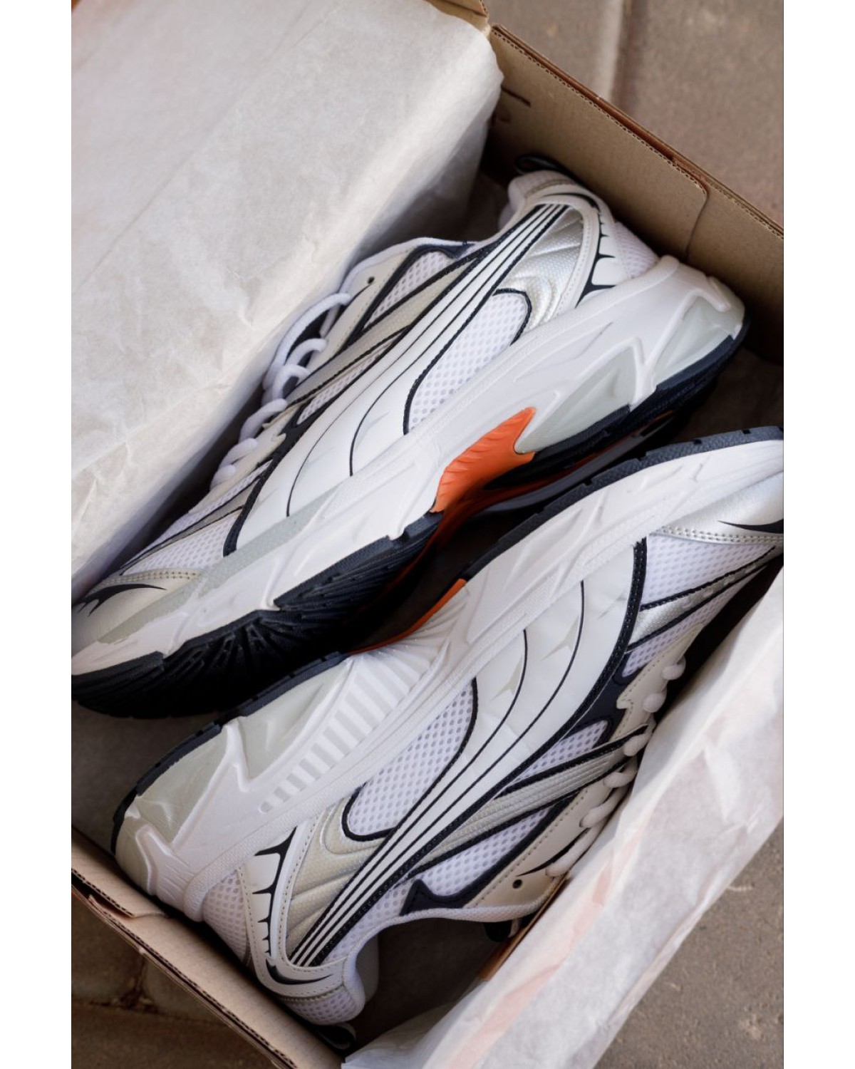 Puma Morphic Base White Black Orange