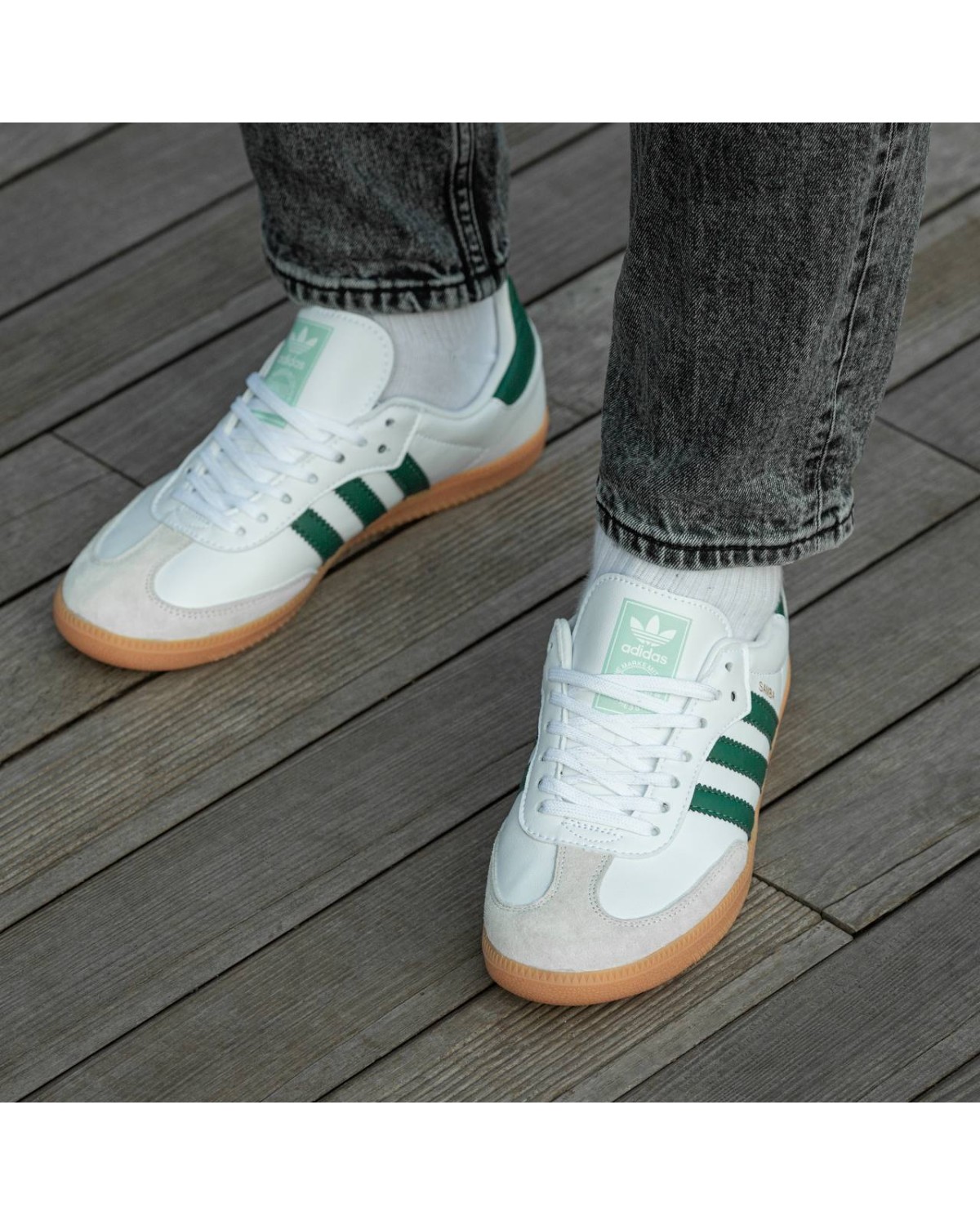 Adidas Samba White\Green