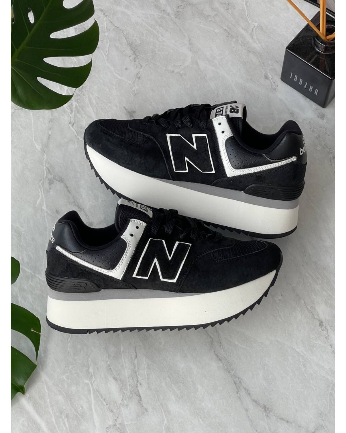 New Balance 574 Platform Black