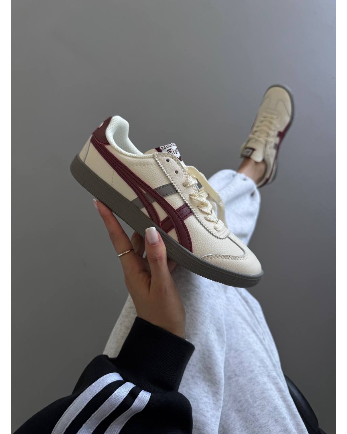 Asics Onitsuka Tiger White / Burgundy / Grey