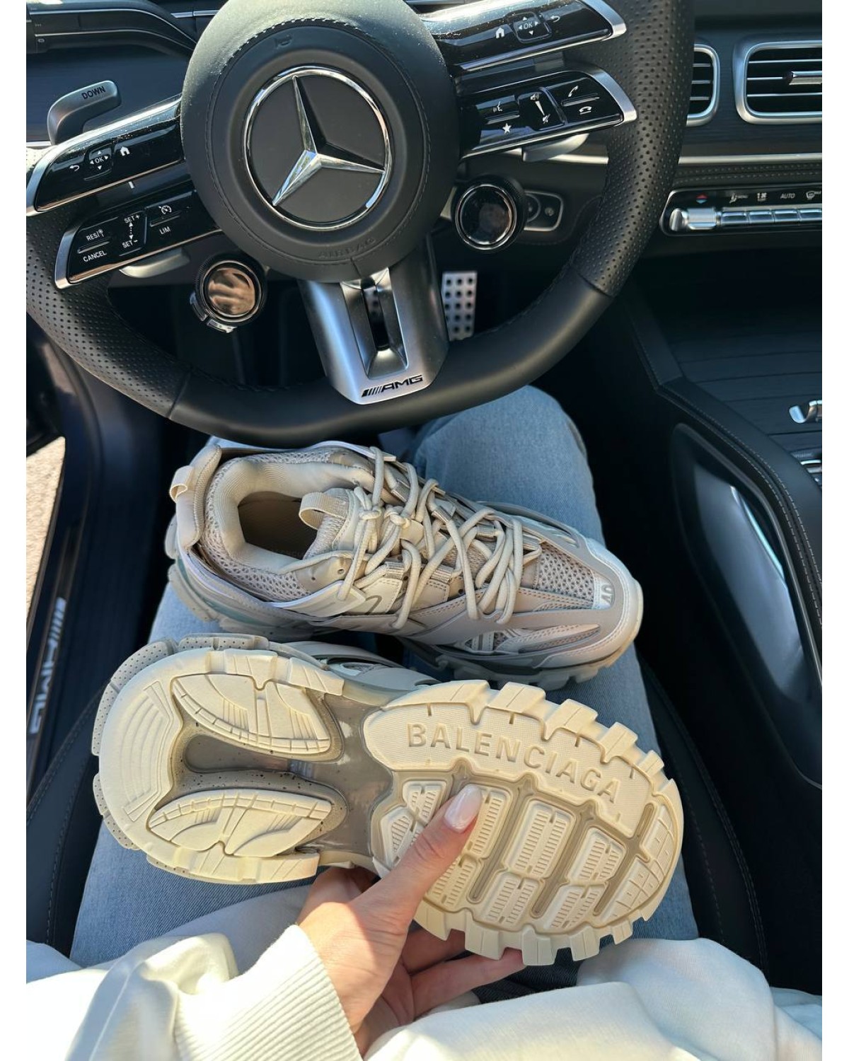 Balenciaga Track Recycled Sole in Beige