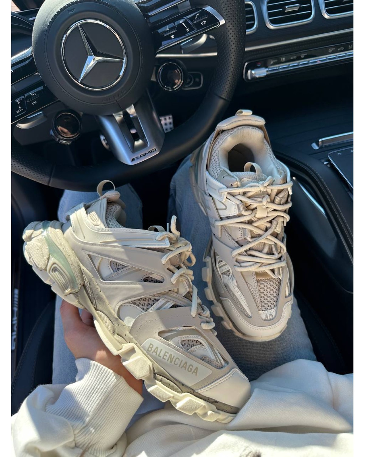 Balenciaga Track Recycled Sole in Beige