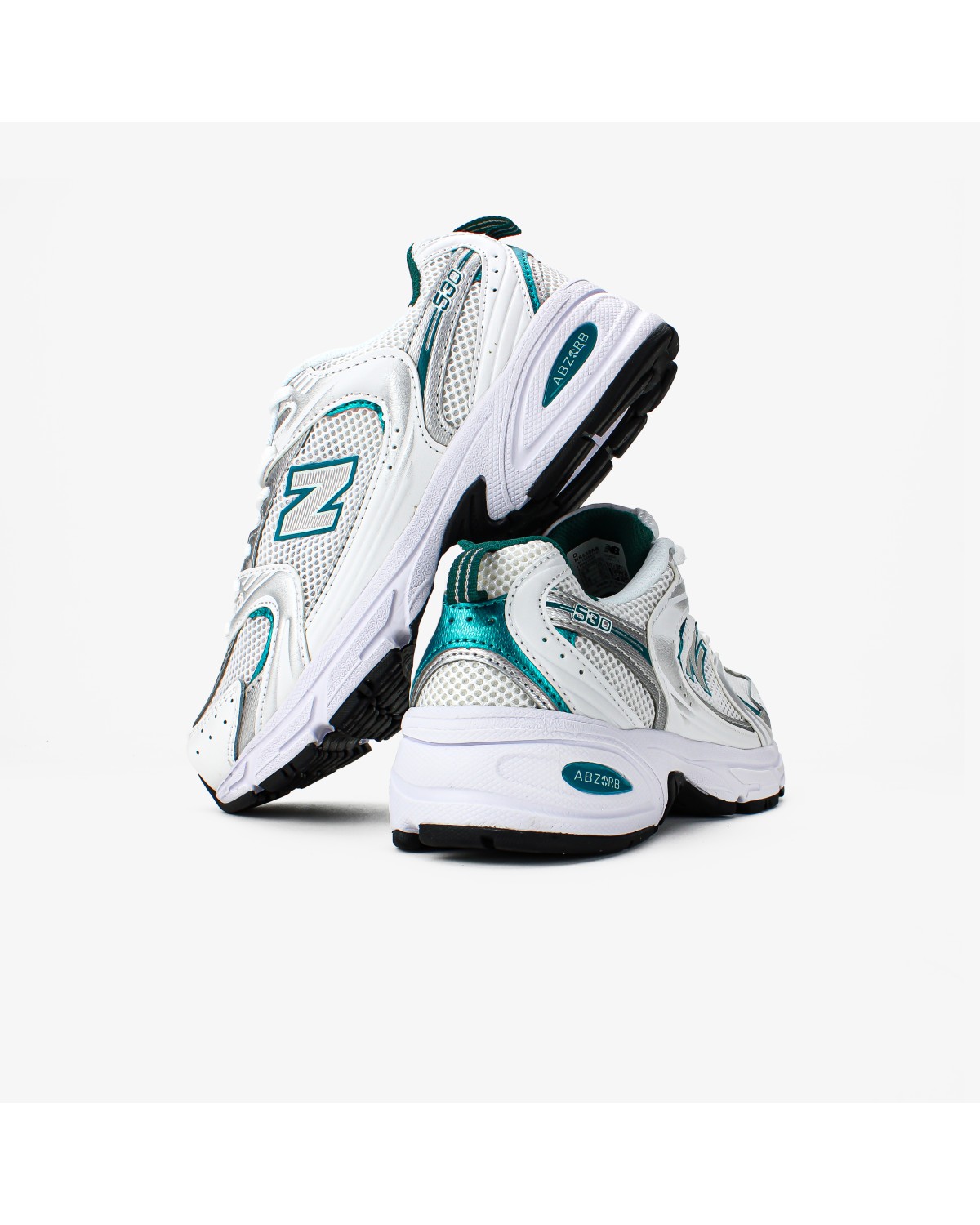 New Balance 530 White Silver Green