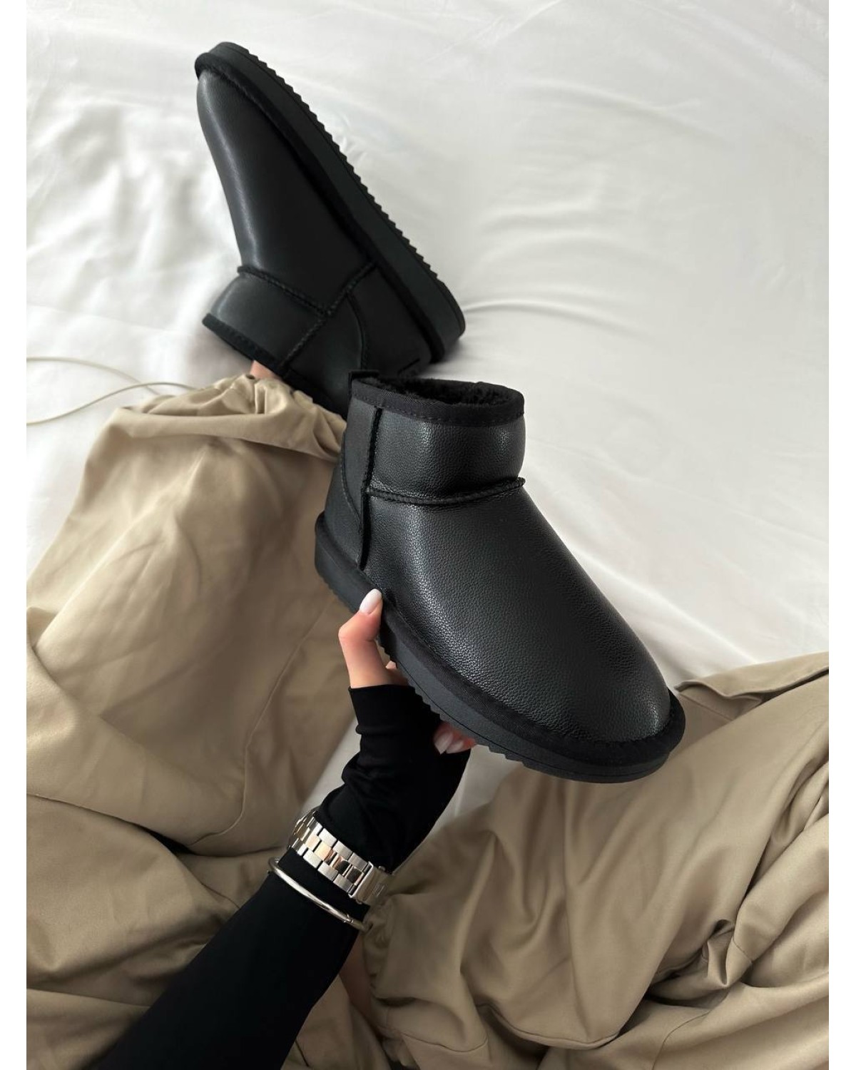 UGG Ultra Mini Black Leather
