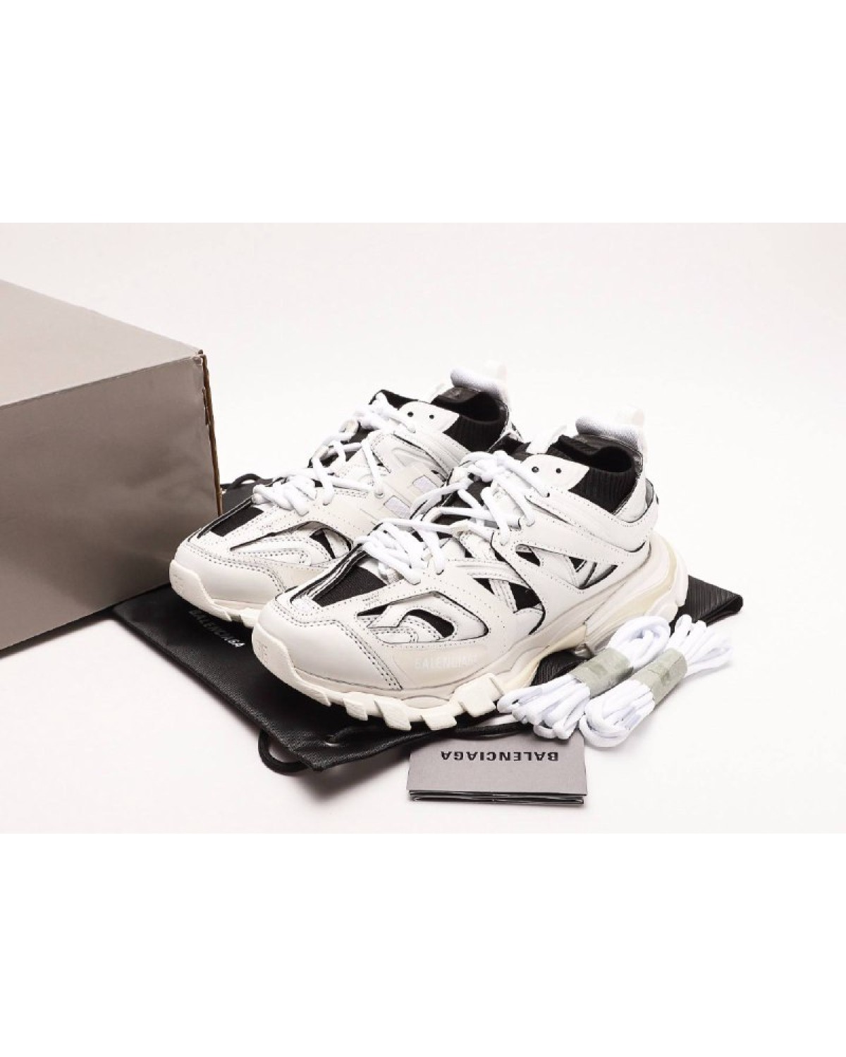 Balenciaga Track Sock White Black