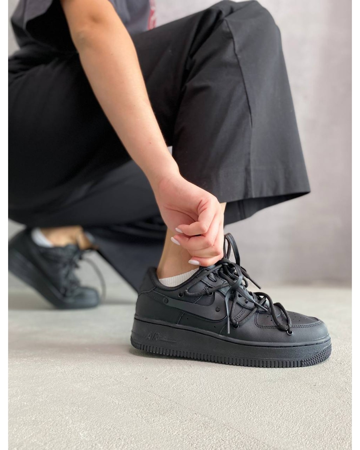 Nike Air Force 1 Low Black Off Custom