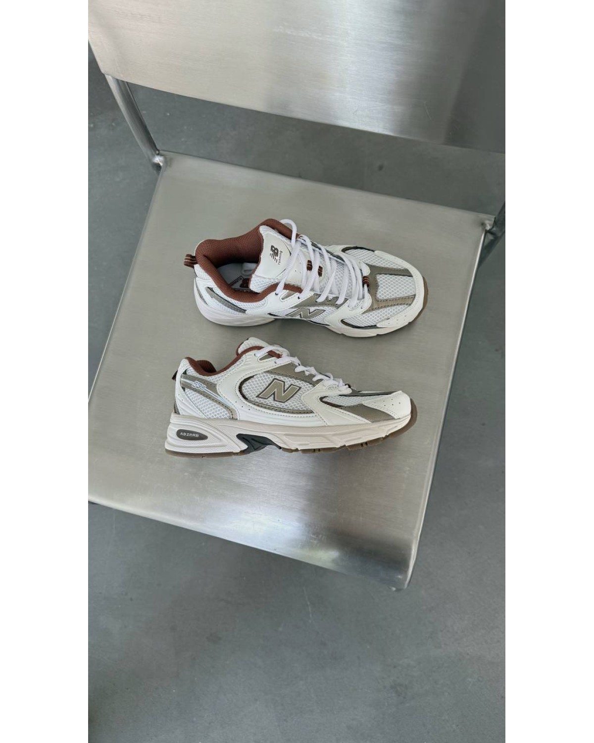 New Balance 530 White Brown Gold
