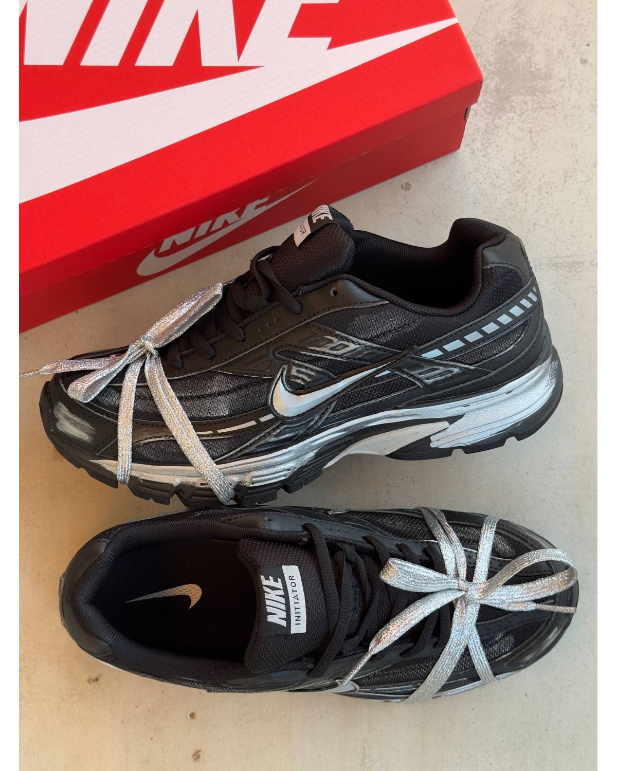 Nike Initiator Custom Silver Black Nike Initiator Custom Silver Black