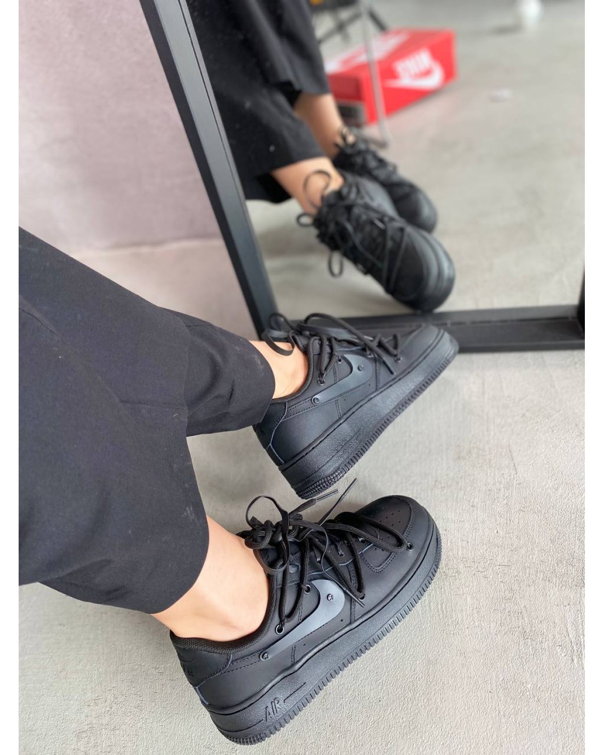 Nike Air Force 1 Low Black Off Custom