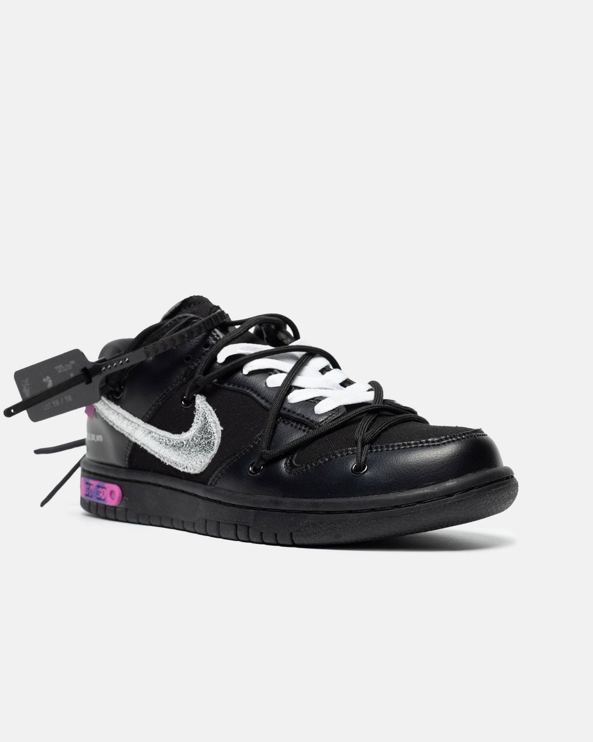 Nike Low Dunk x Off-White 50/50 Black Purple
