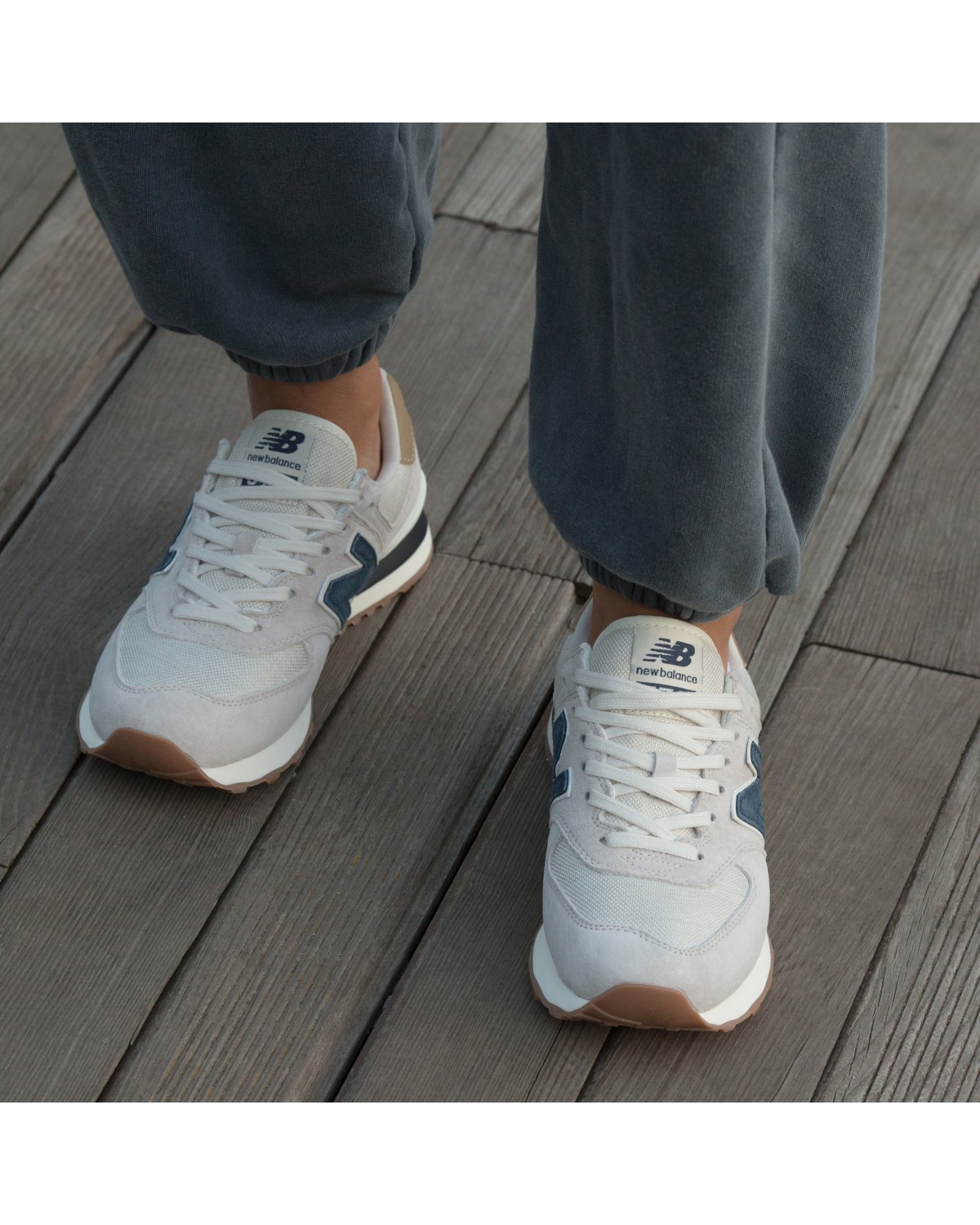 New Balance 574 Beige Blue