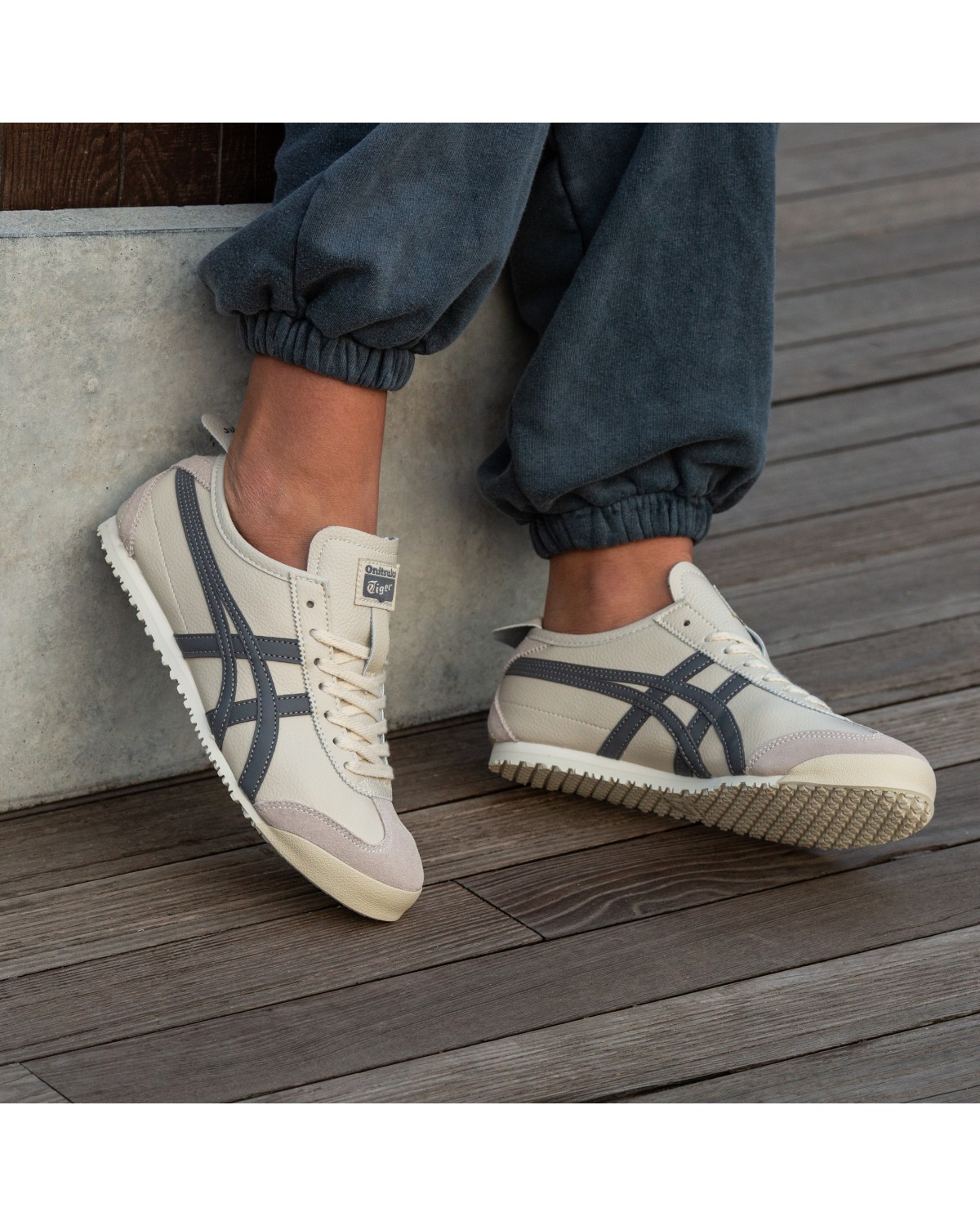 Asics Onitsuka  Mexico 66 Tiger  Beige Sweet Blue