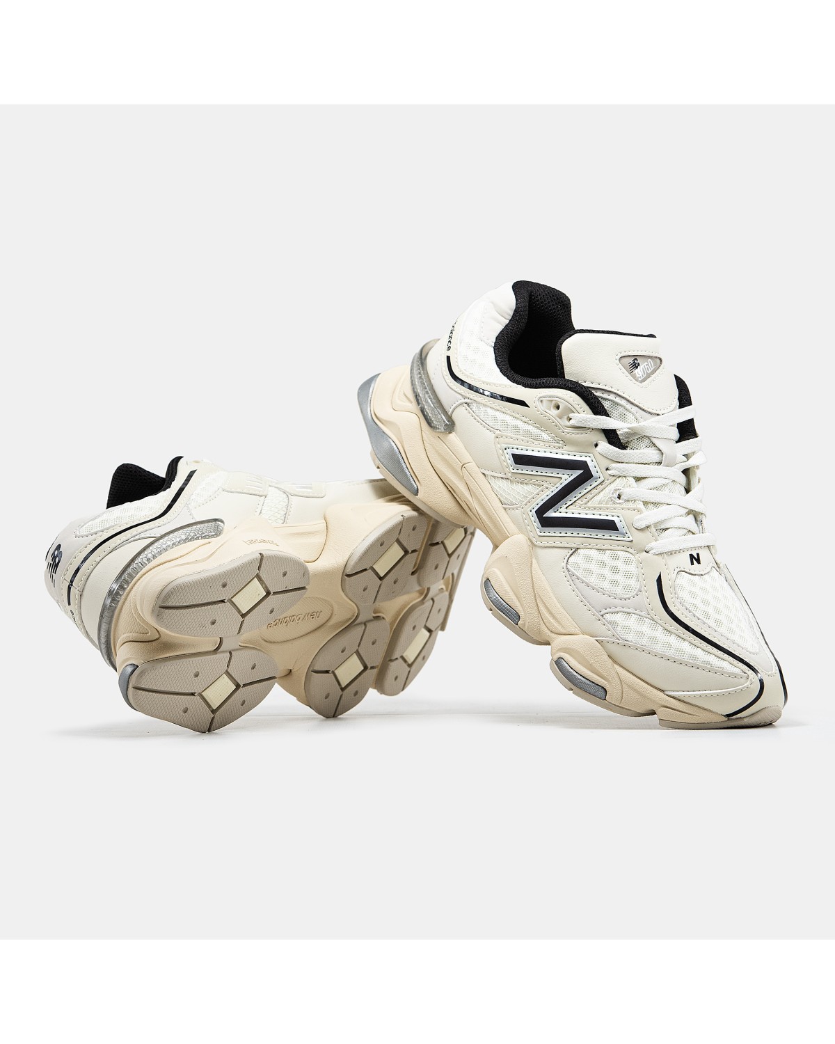 New Balance 9060 Cream Black Silver